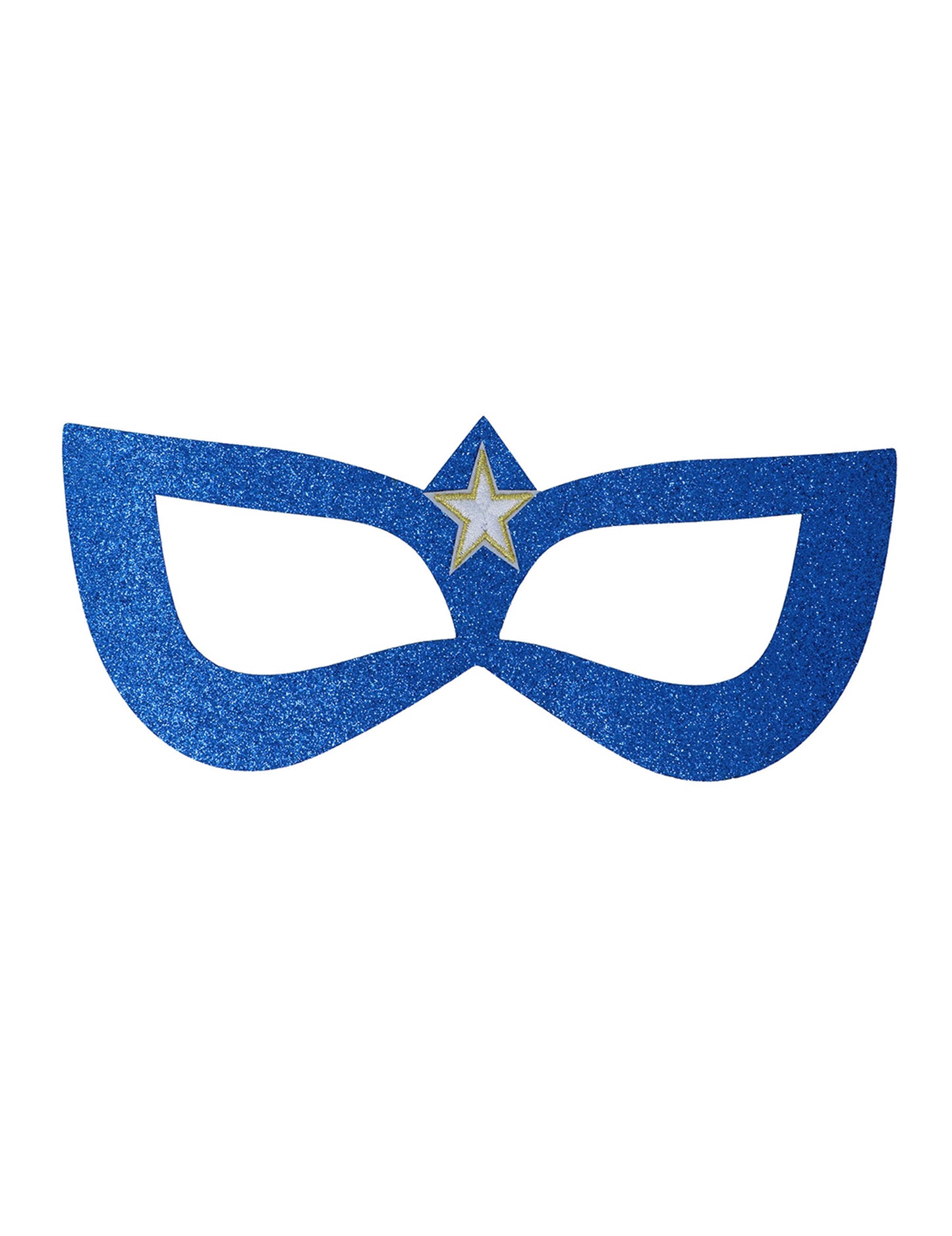 Blue Super Heroine Mask s dospelým zlatou hviezdou