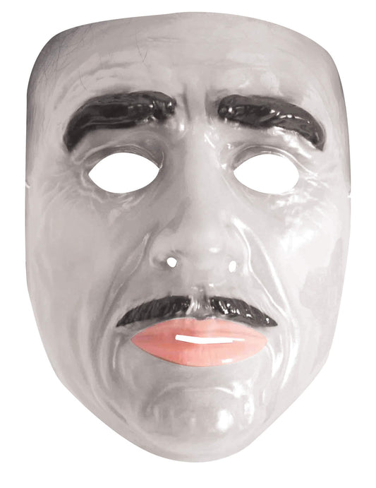 Vue de face du masque transparent homme adulte