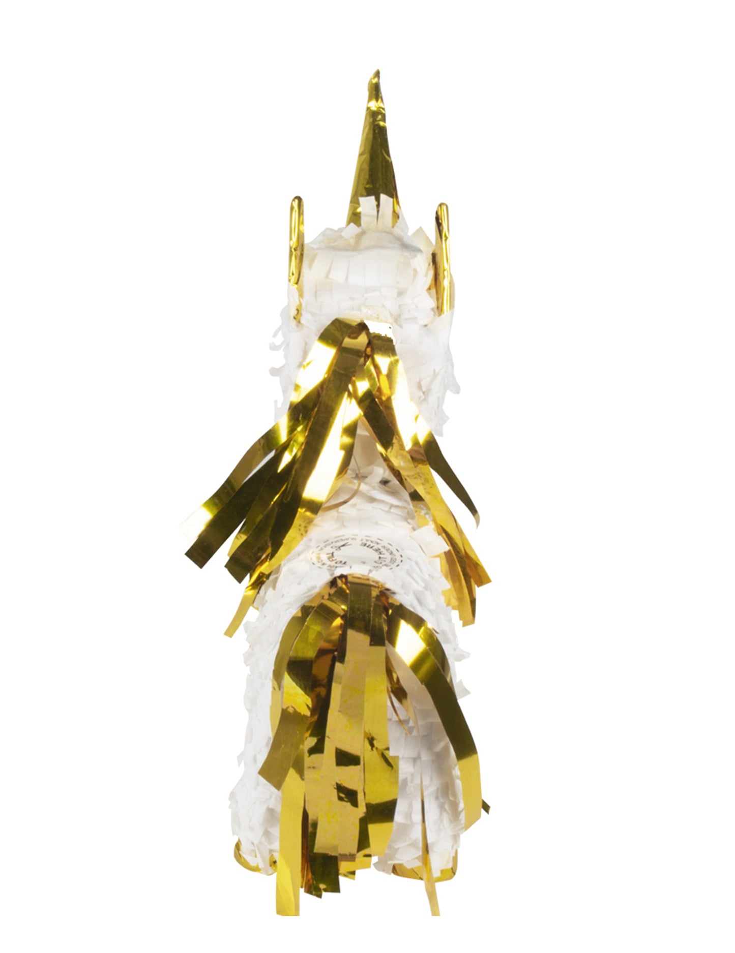 Mini piñata biela a zlatá jednorožec 21 x 17 cm