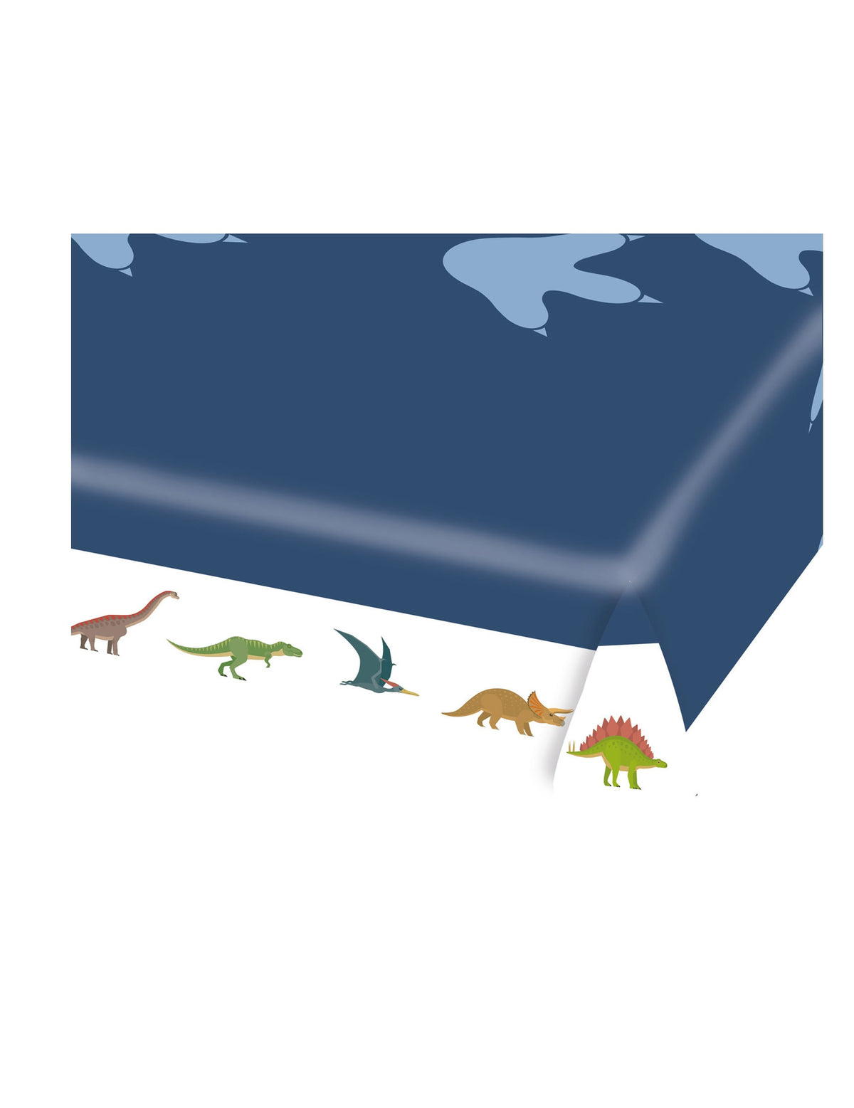 Papierový obrus s veľkými dinosaurami na narodeniny modrý