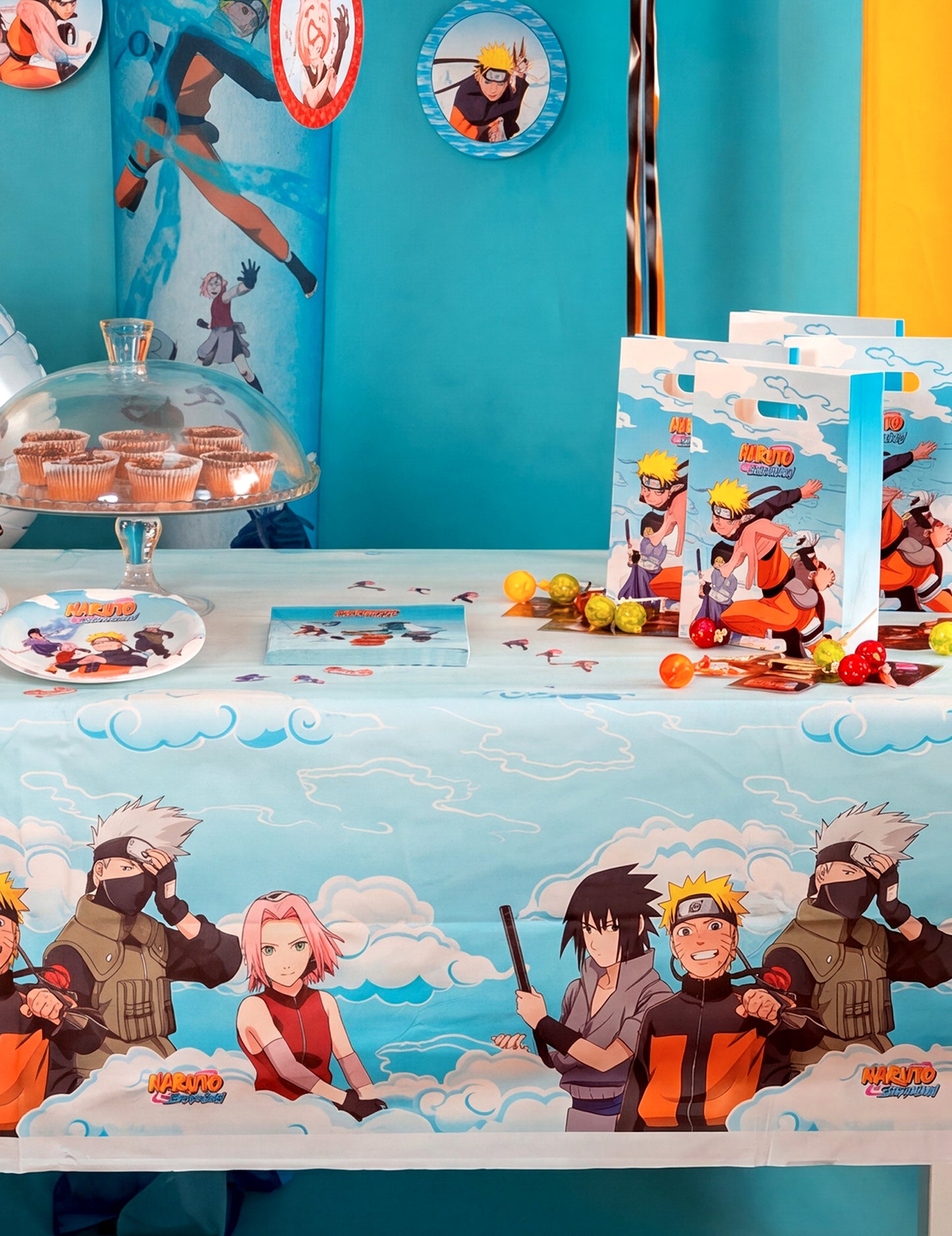 Recyklovateľný papierový obrus Naruto Shippuden™ 136 x 228 cm
