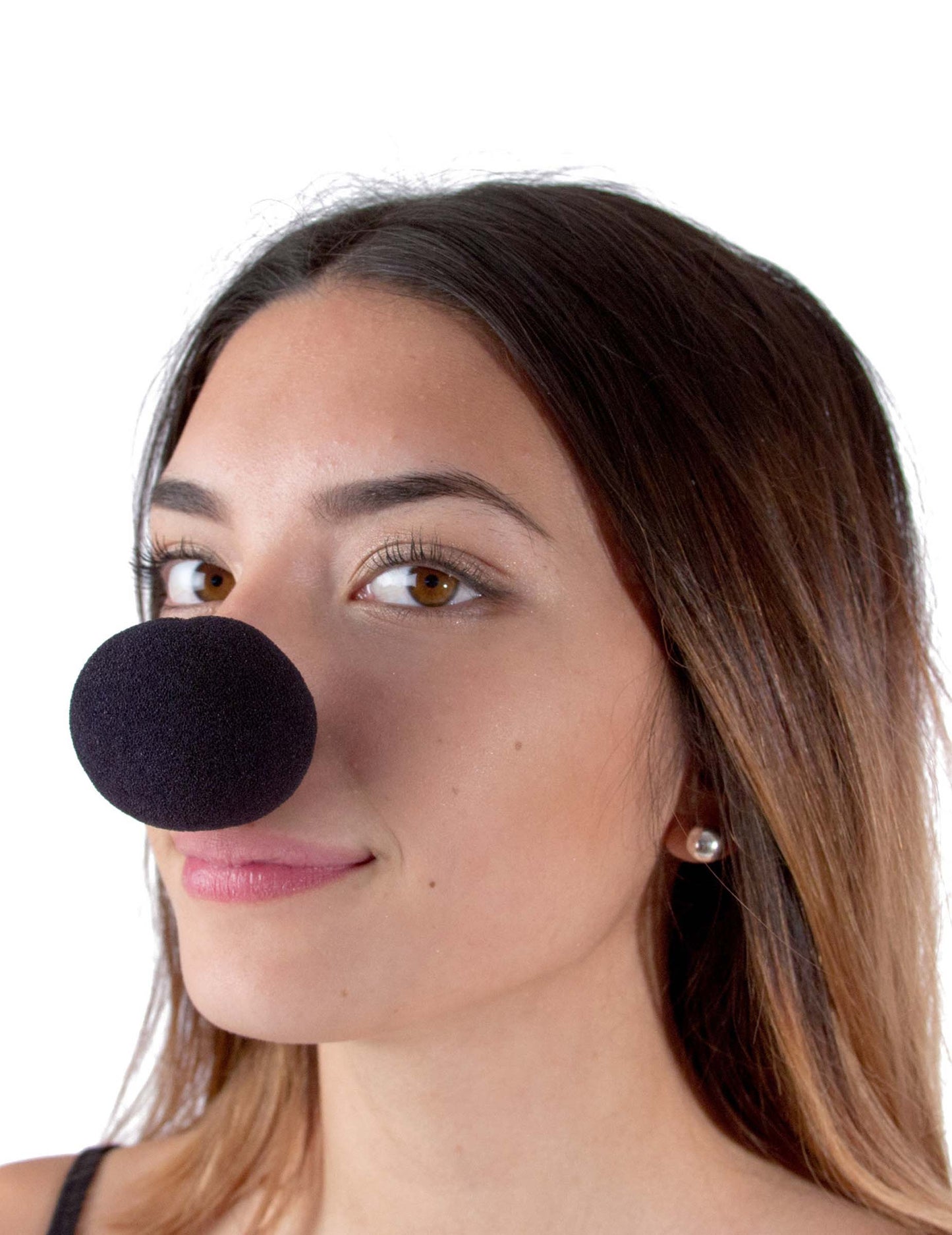 Nez de clown en mousse pour adulte noir