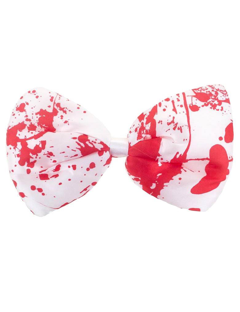 Gros plan du nœud papillon ensanglanté