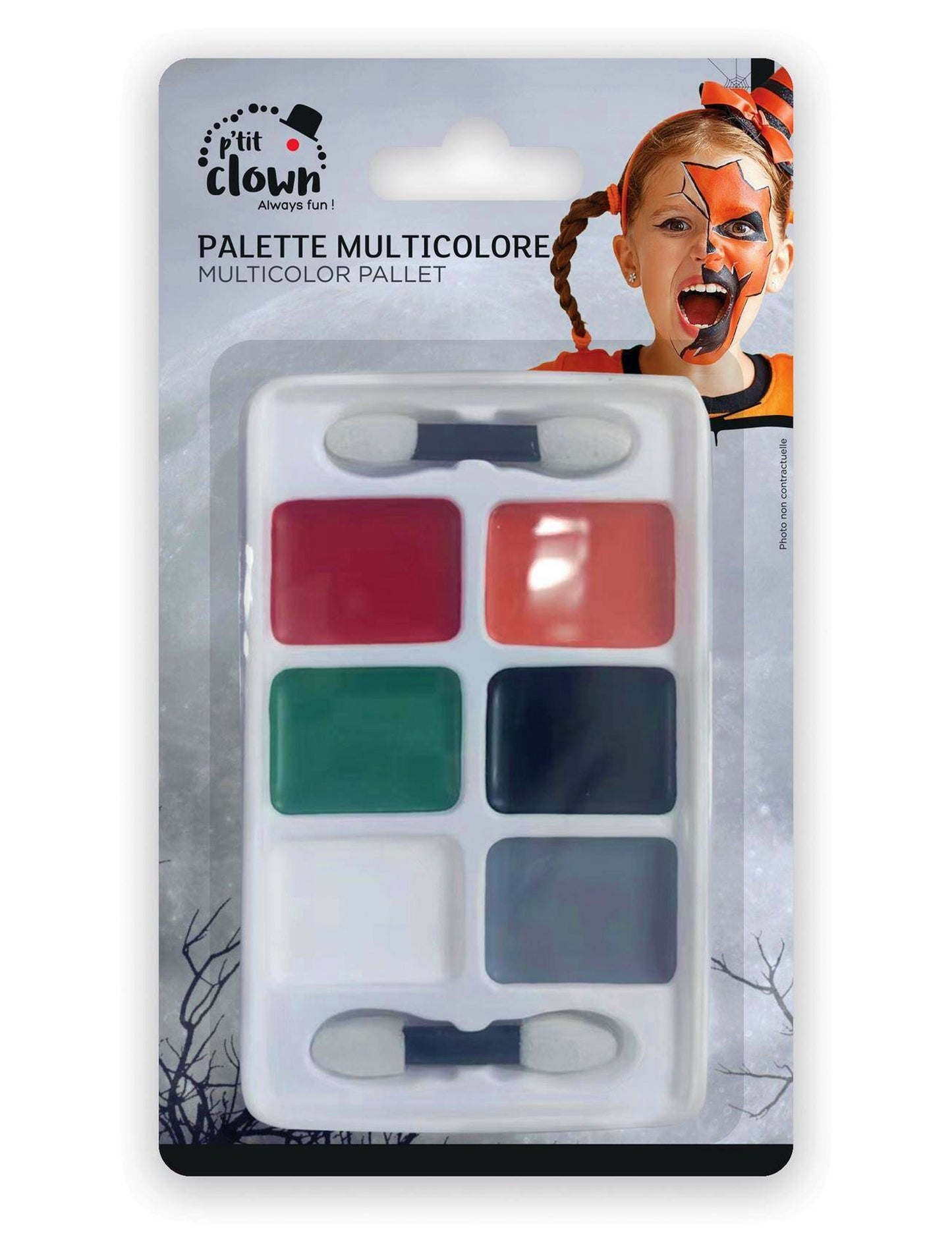 6 farebná paleta make -upu Halloween