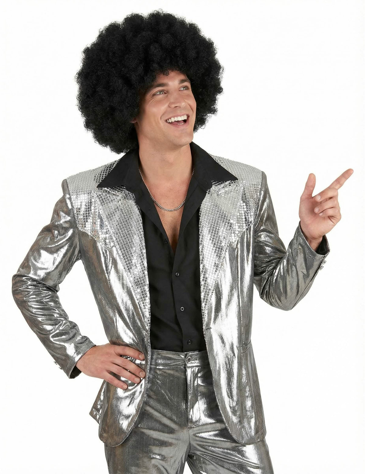 Afro parochňa pre dospelého čierna pohodlná