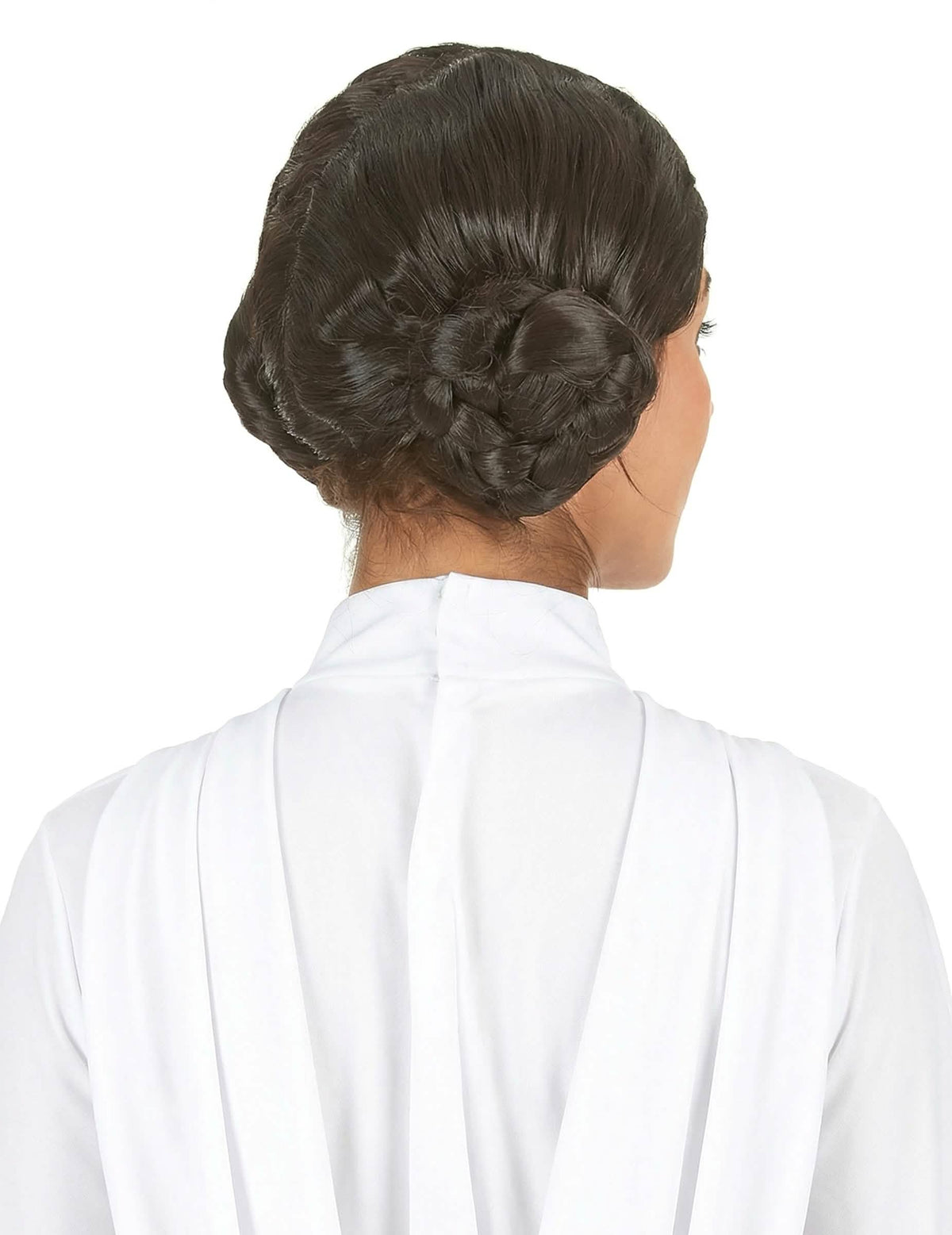 Detail zapleteného drdolu parochne s drdolom pre čiernu ženu