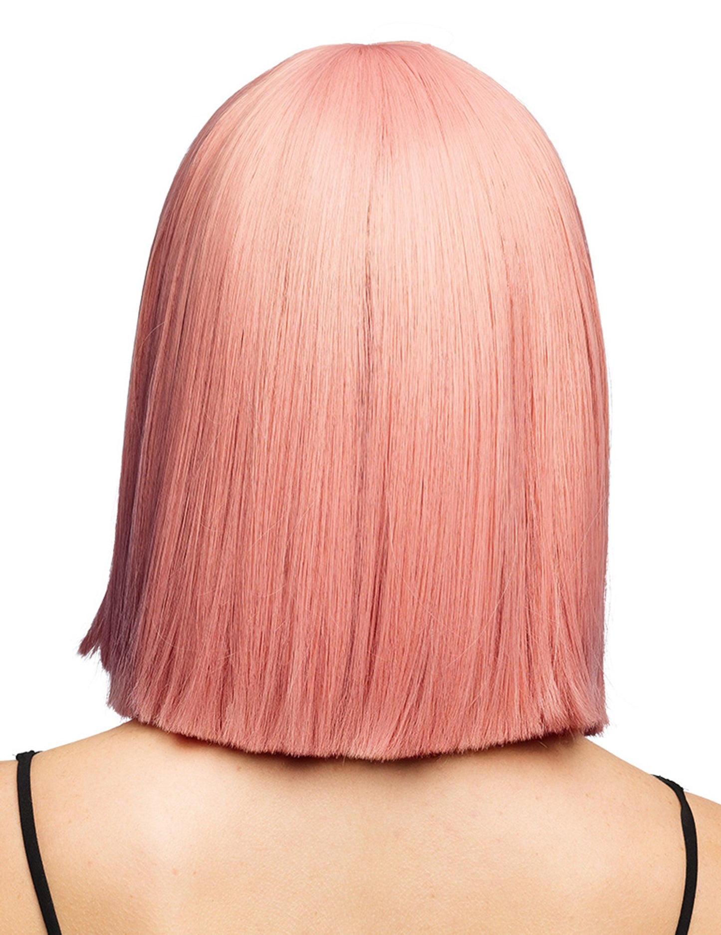 Luxusná dospelácka parochňa v lososovo-ružovej farbe, strih carré