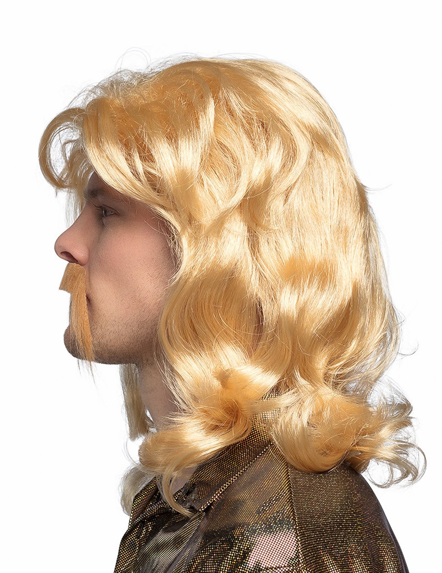 Pánska blond parochňa a fúzy