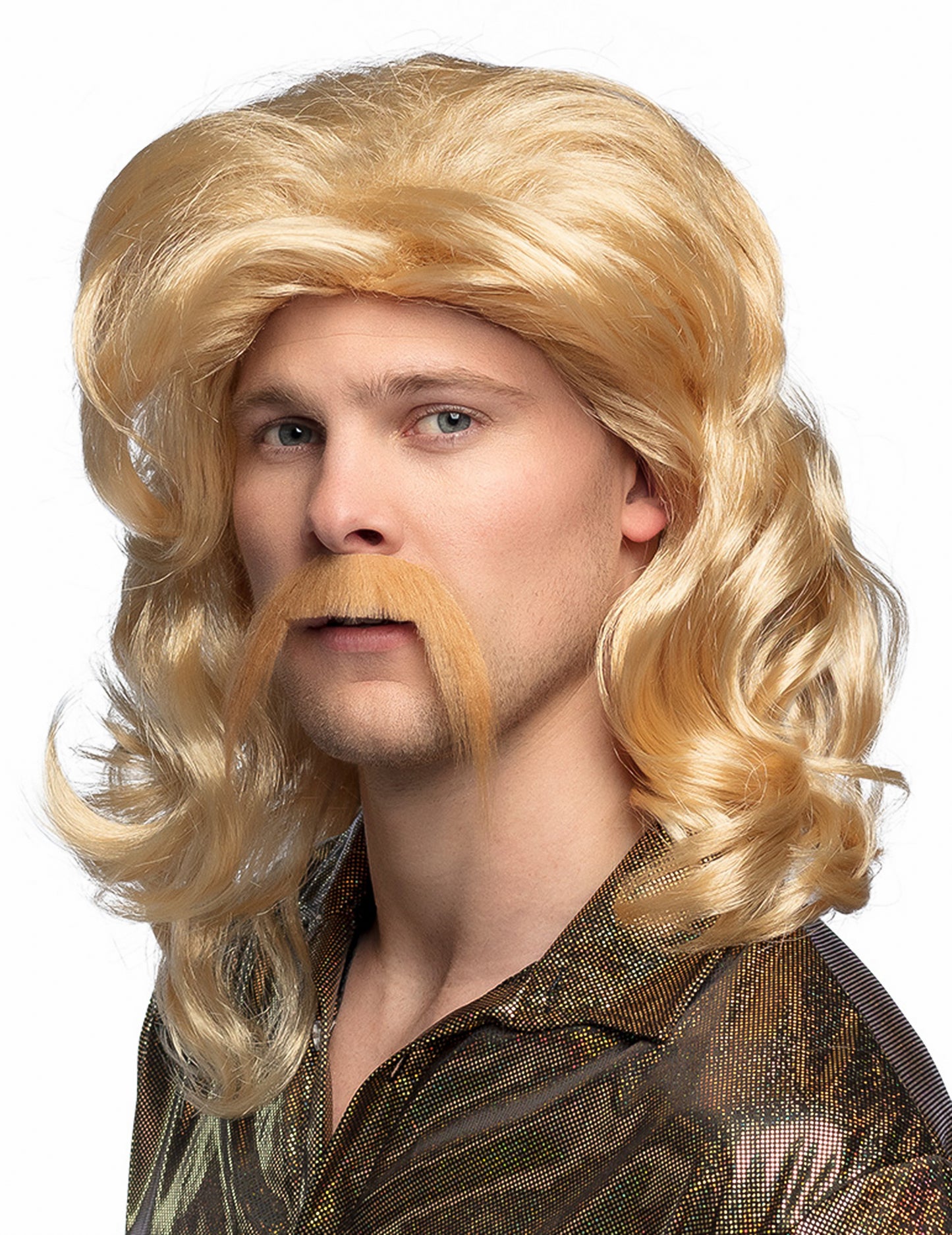 Pánska blond parochňa a fúzy