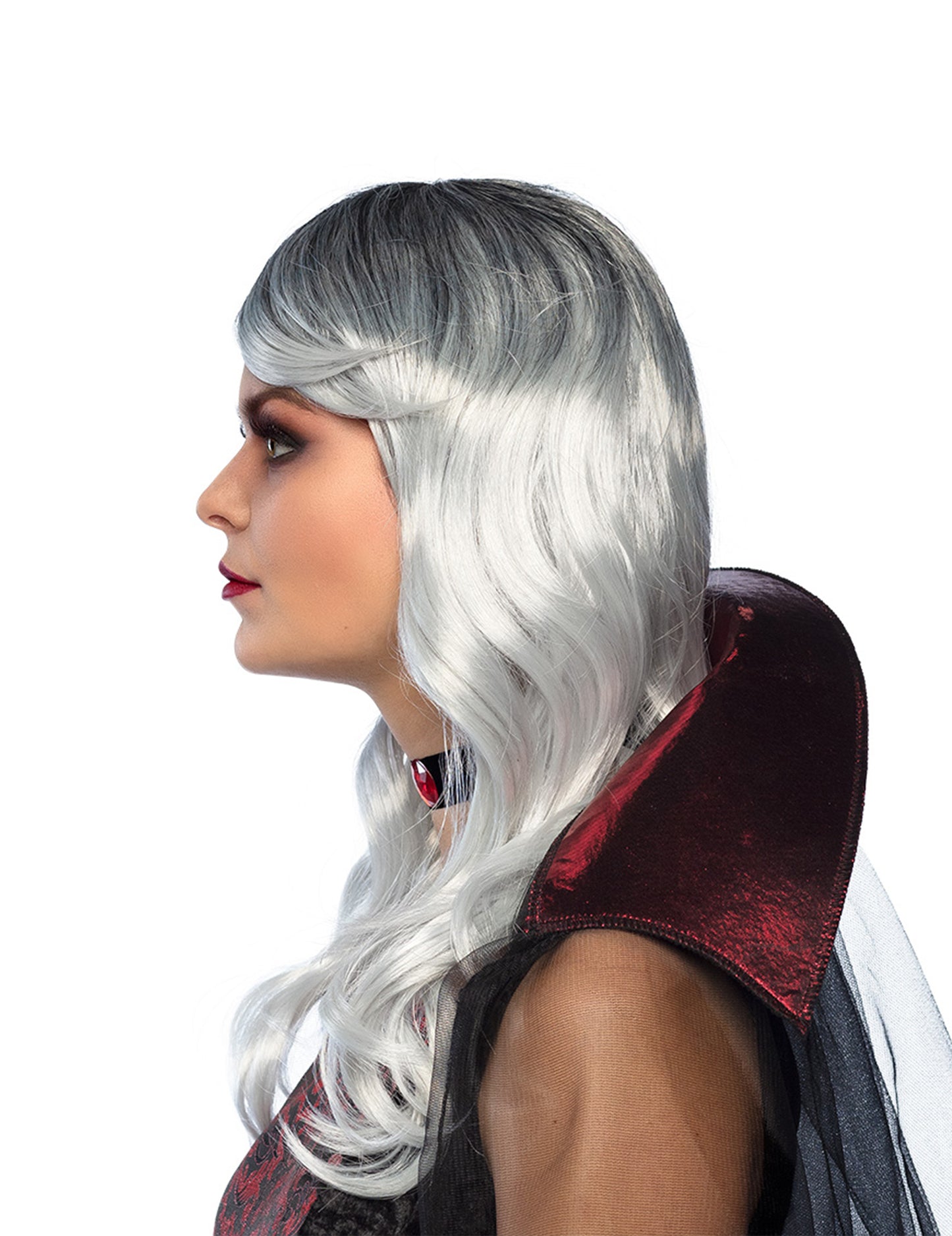 Dlhá biela a šedá parochňa Halloween dospelí