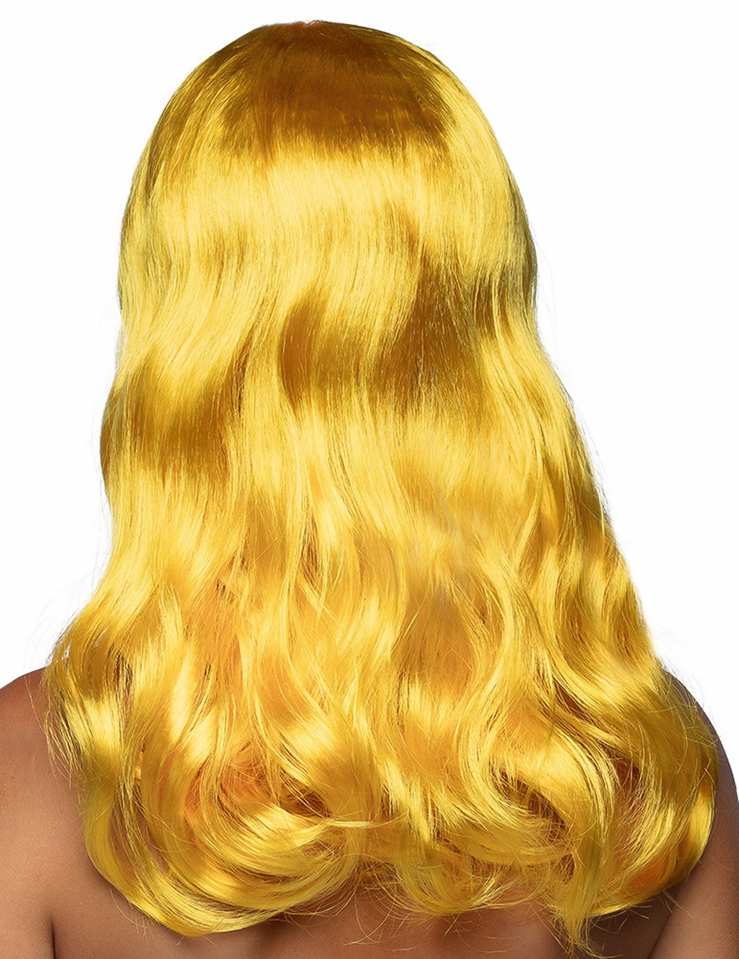 Žena žltá dlhá parochňa