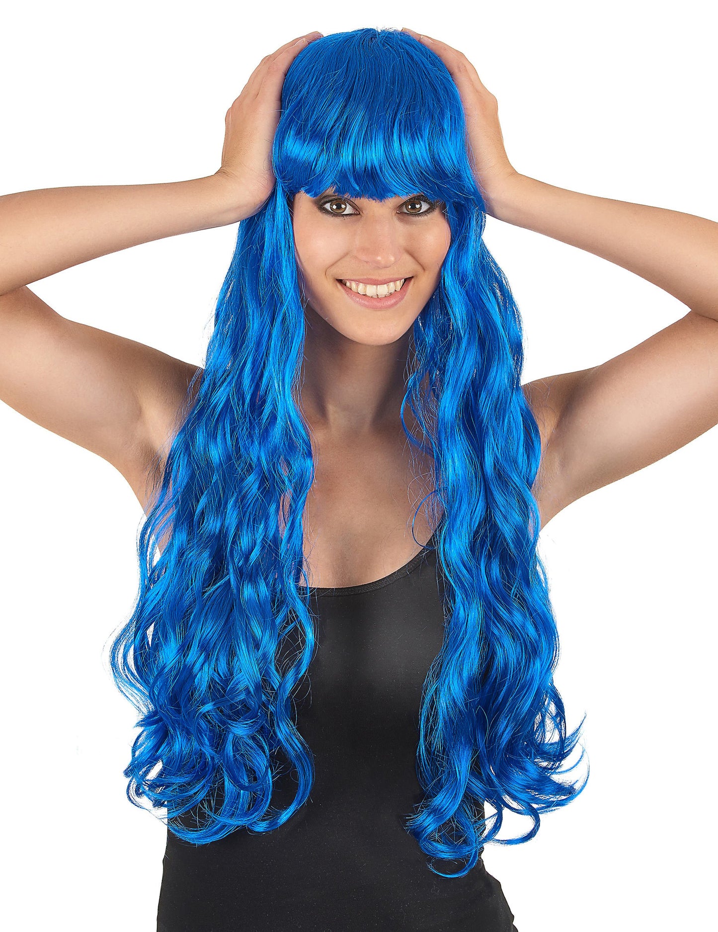 Blue Wavy Long Wave Parochňa s dámskymi ranami
