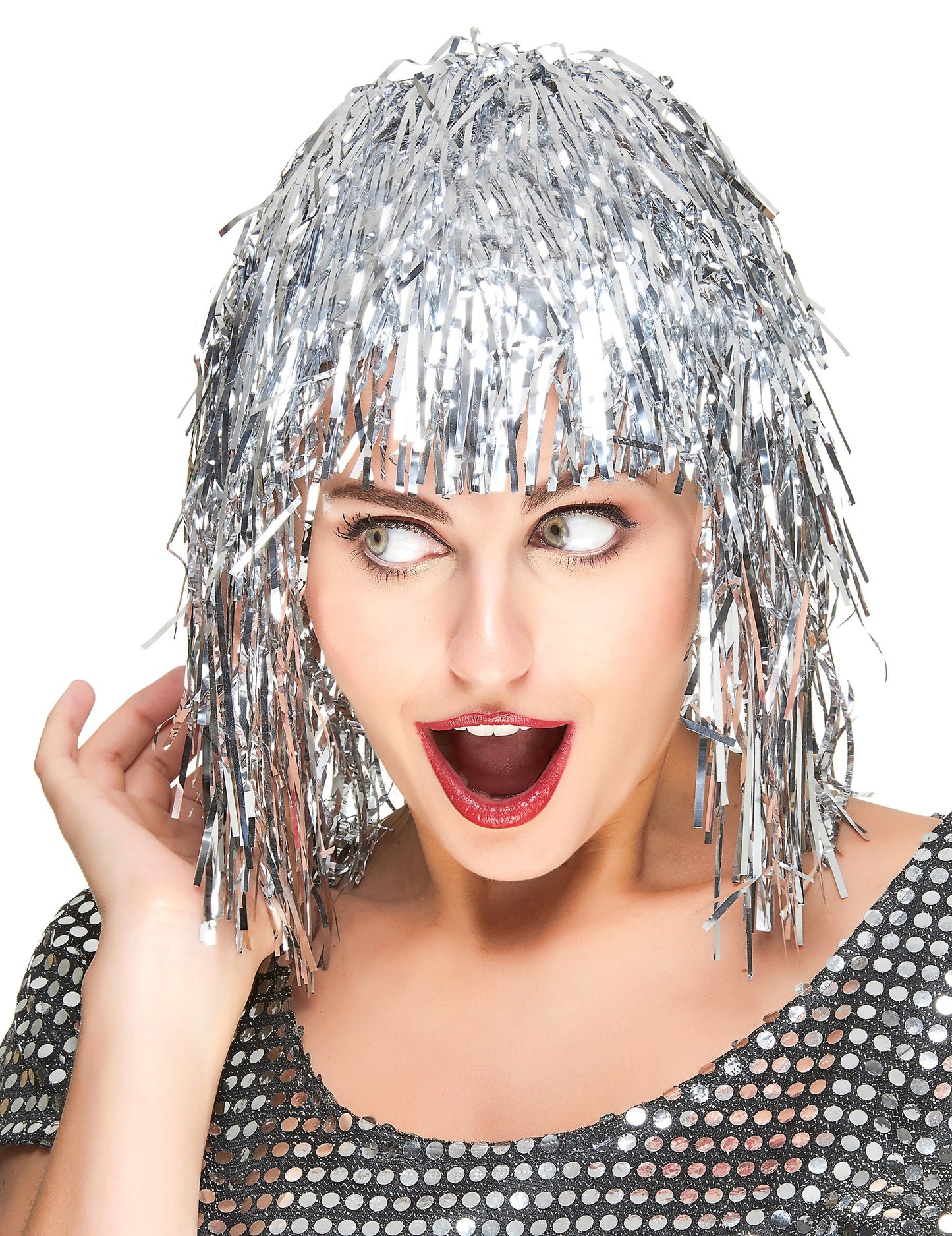 Strieborná kovová parochňa s ranami dospelých