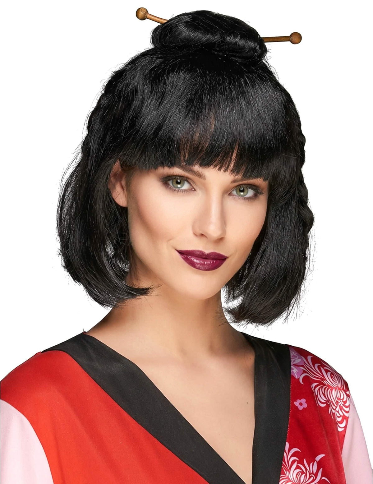 Čínska čierna parochňa žena