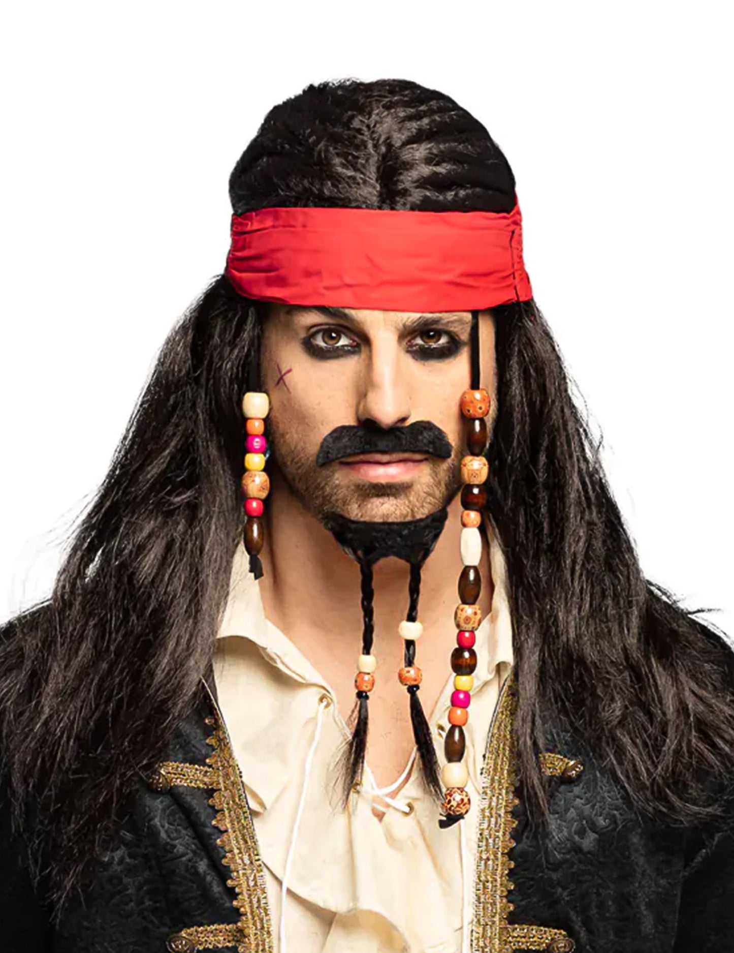 Pirátska parochňa s červenými bandana mužmi