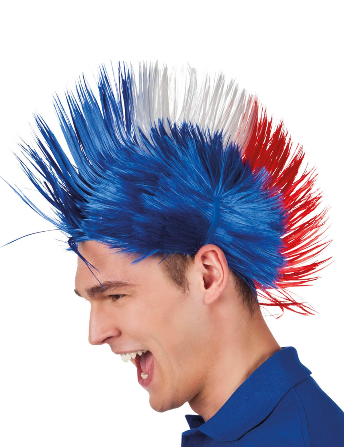 Punk parochňa Francúzsko pre muž modrá biela červená