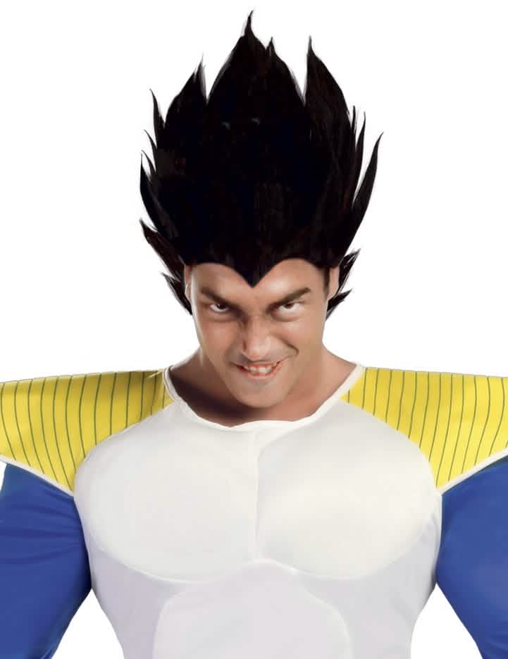 Čierna samurajská parochňa pre dospelého so vztýčenými hrotmi