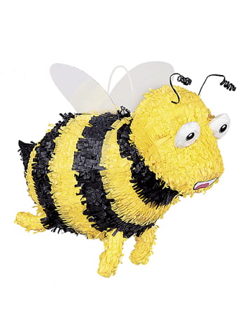 Piñata včely pre dieťa žltá a čierna s pruhmi