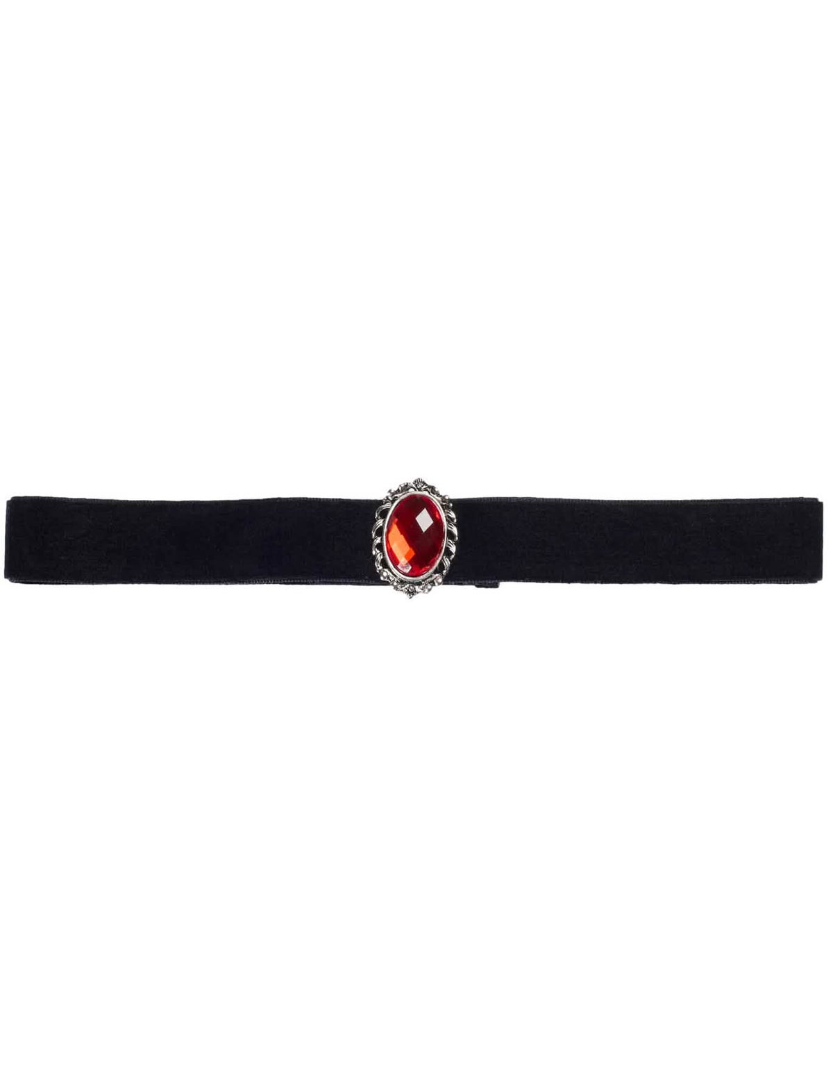 Choker halloween pre dospelého čierna s červená diamantą