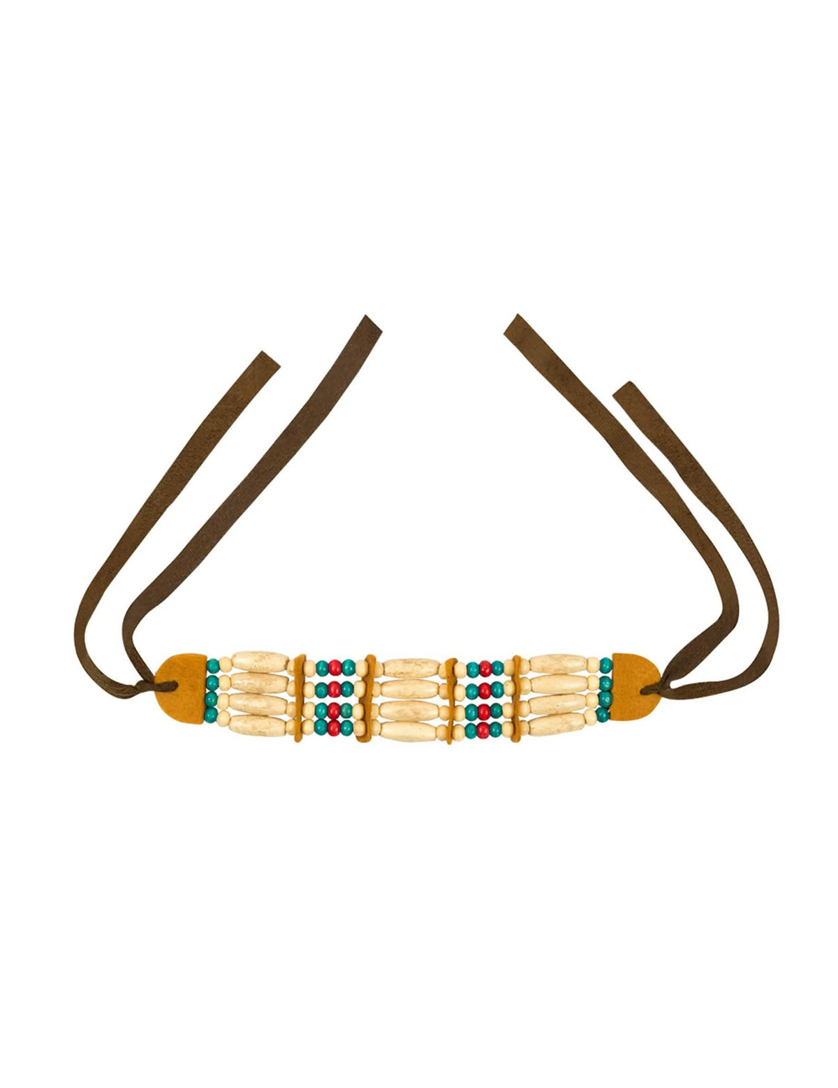 Plochý pohľad na indický choker pre ženu