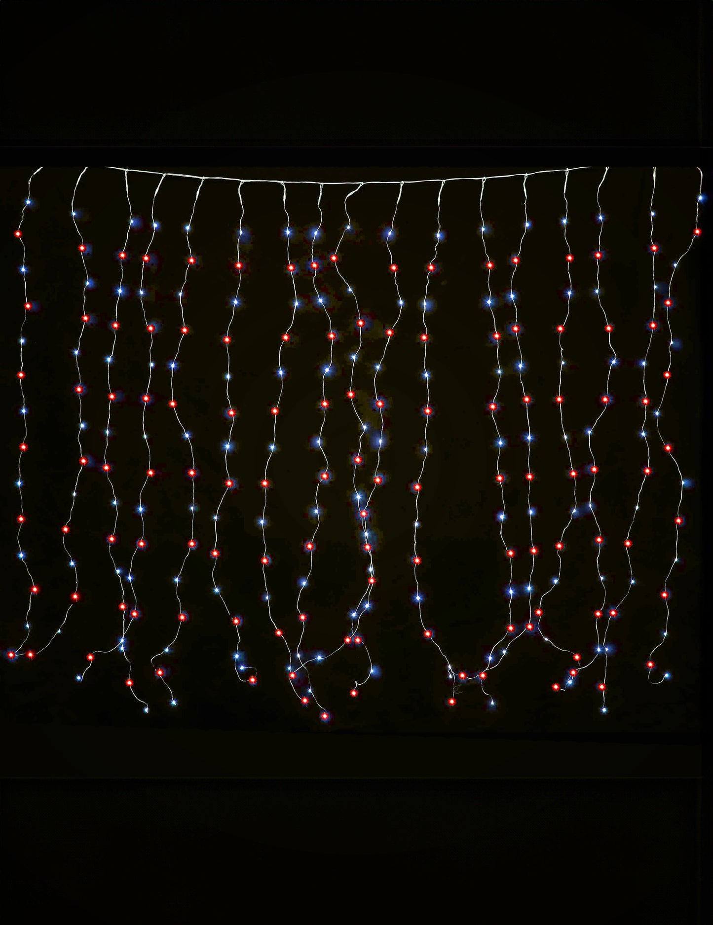 Viacfarebná svetlá záclona 1,7 x 0,5 m 90 LED