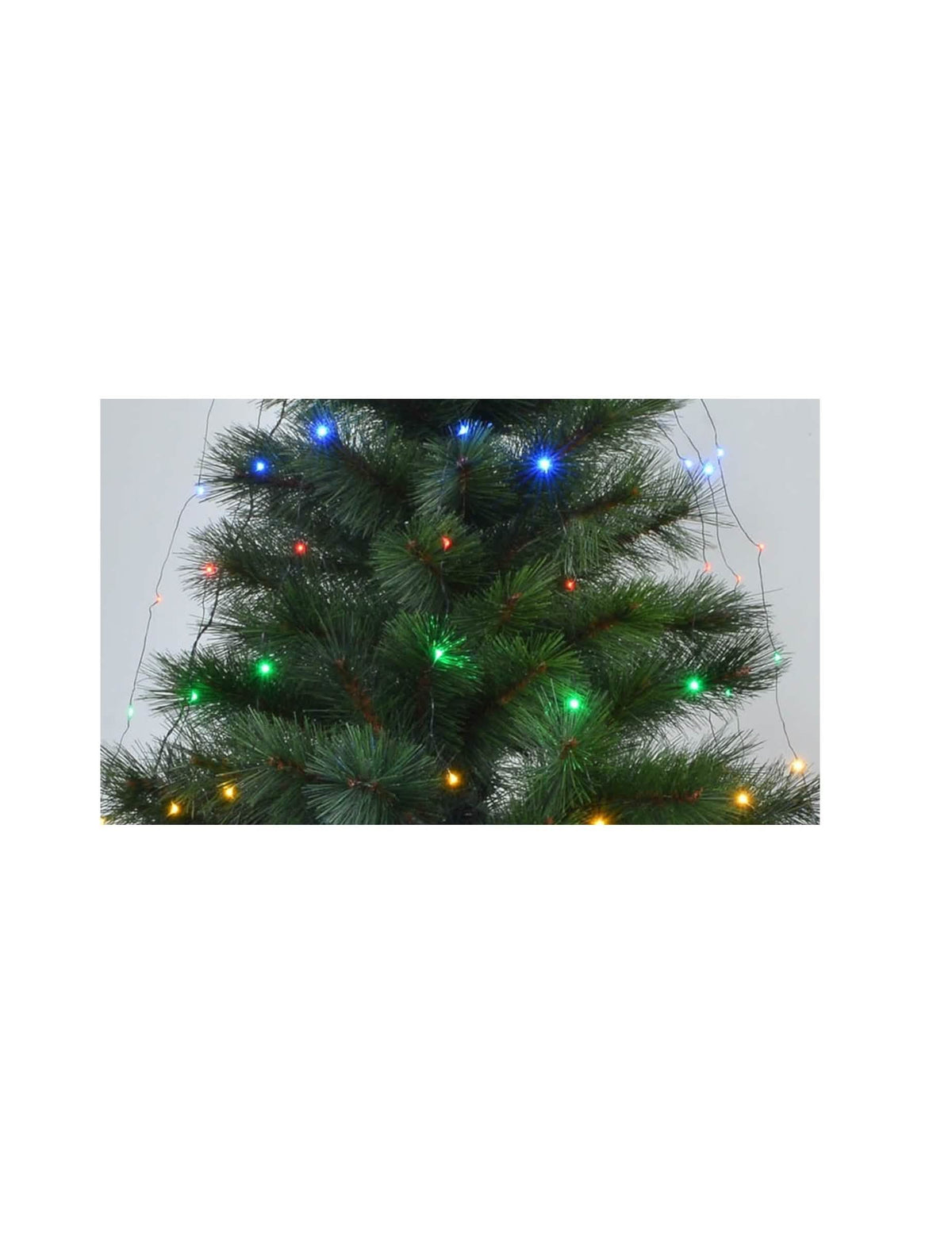 Viacfarebný svetelný záves na stromček s 240 LED kvapkami