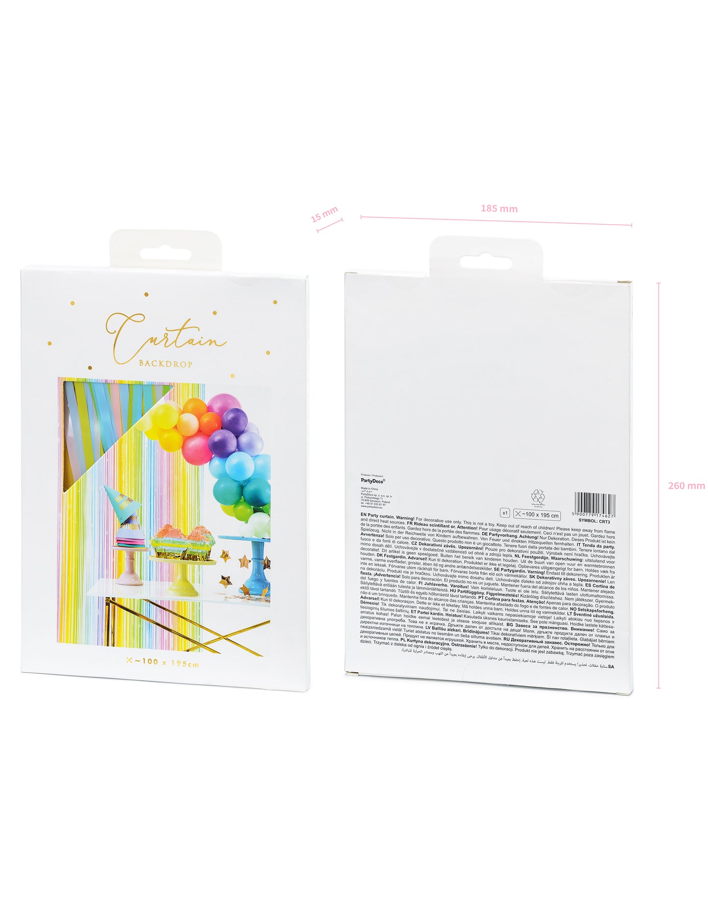 Pastel viacfarebná scintilačná opona 100 x 195 cm