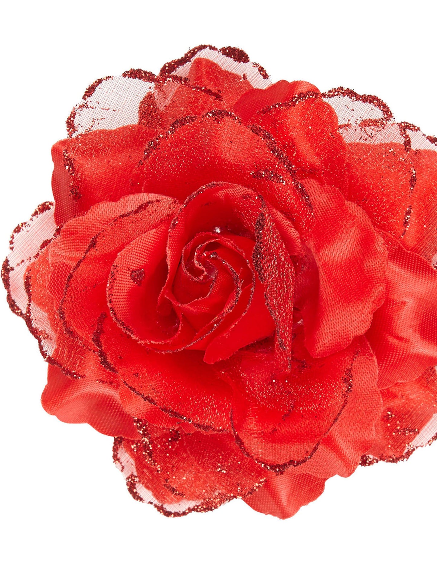 Červená ruža pre dámske vlasy