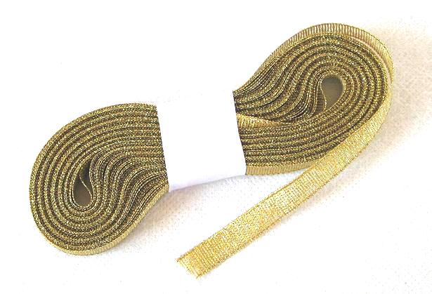 Zlatý kovový vzhľad stuha 6 mm x 10 m