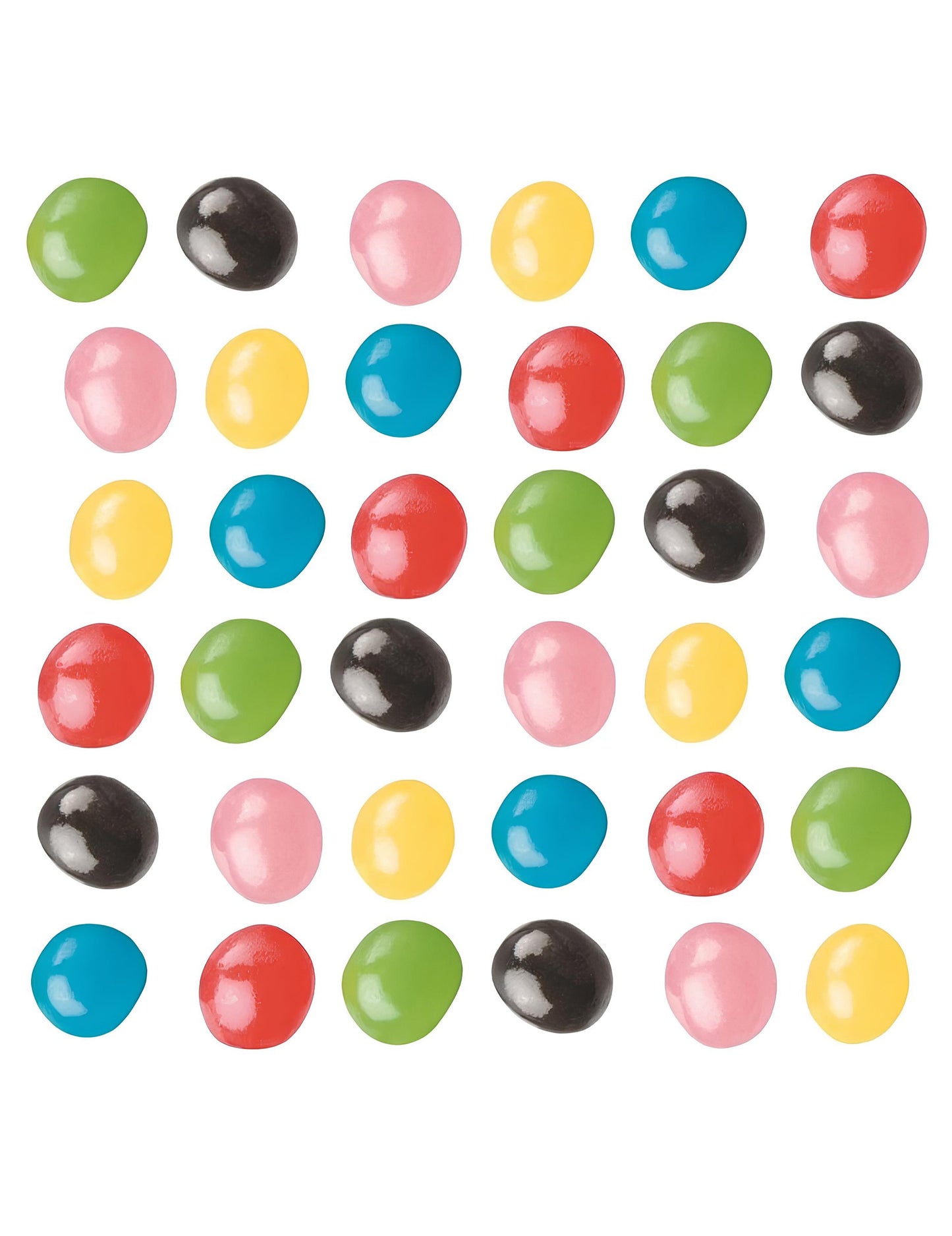 Detail multikolórových cukríkov zo sáčku Dragibus Haribo na oslavu