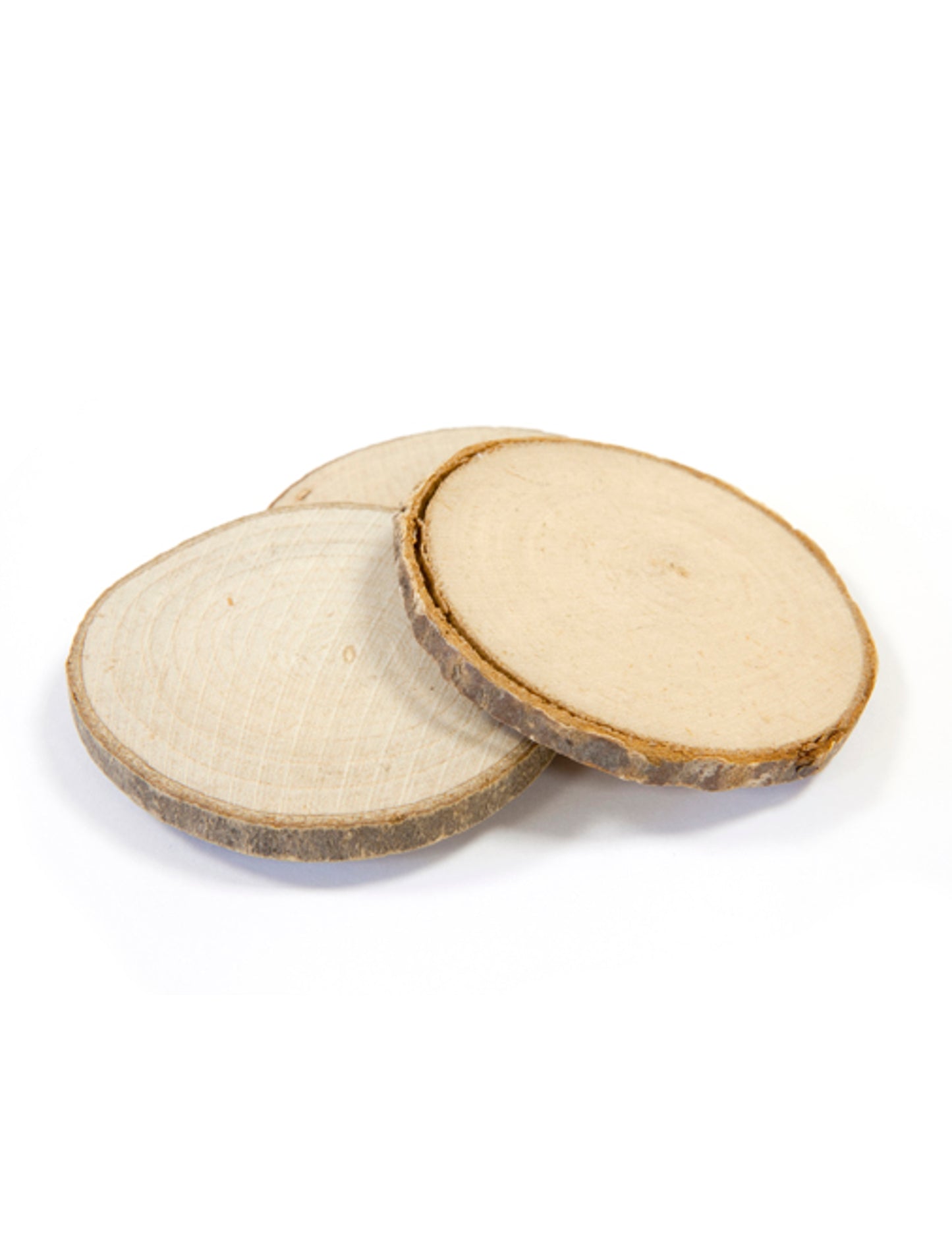 4 drevené kotúče s umiestňovacími kartami 5,5 cm rustikálna dekorácia