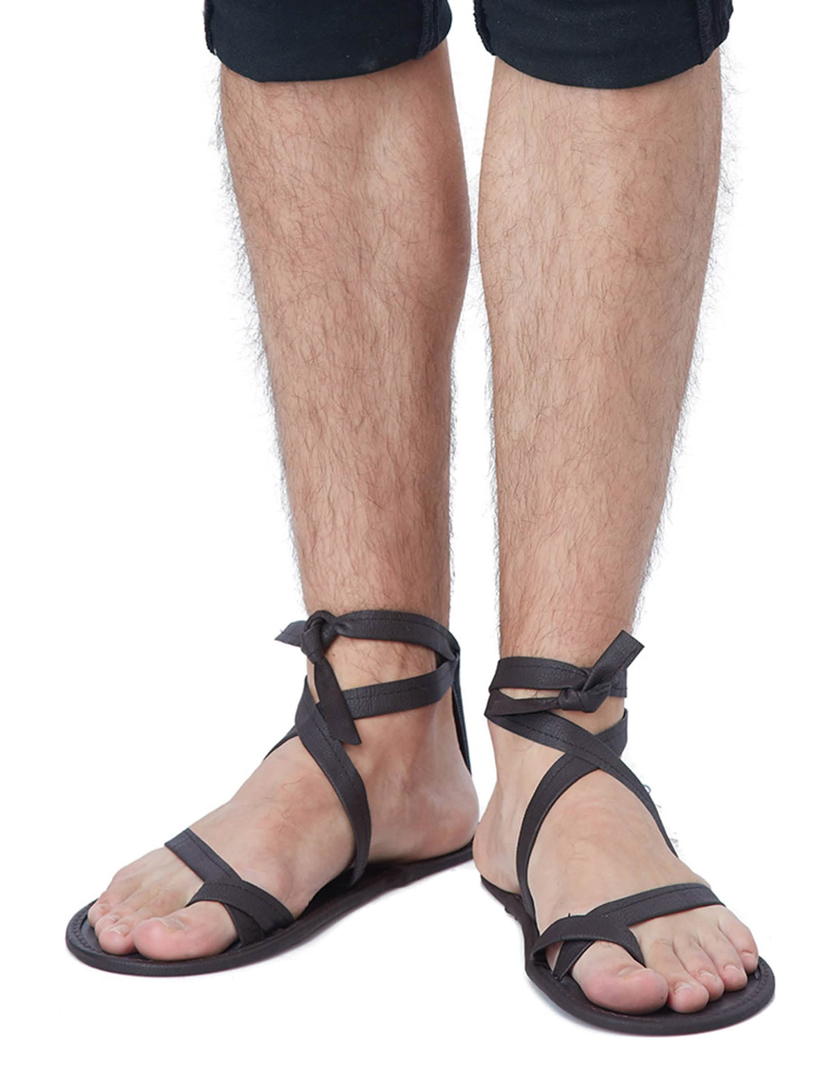 Egyptské sandále pre muž čierne s remienkami