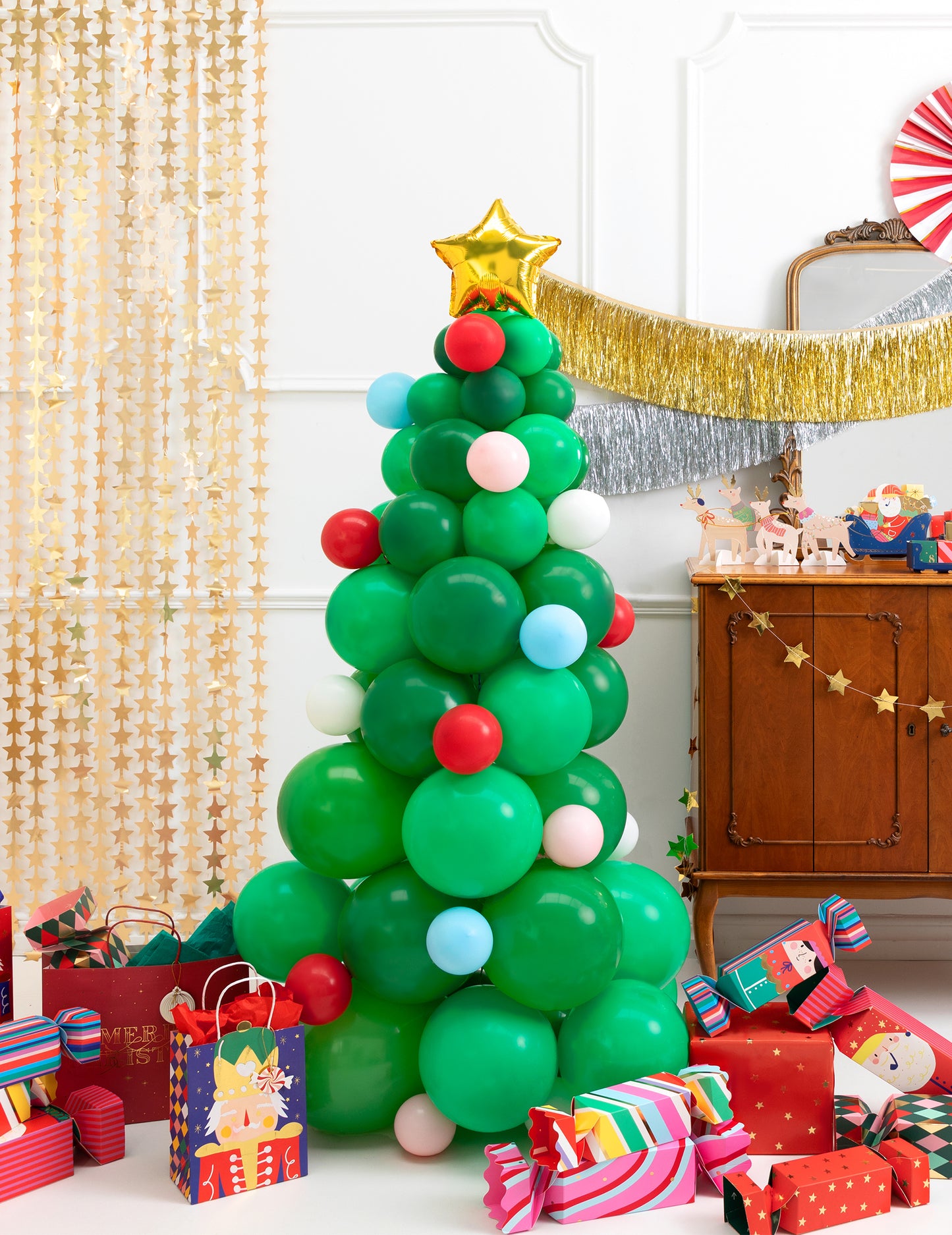 Vianočný stromček kytica balónov 161 cm