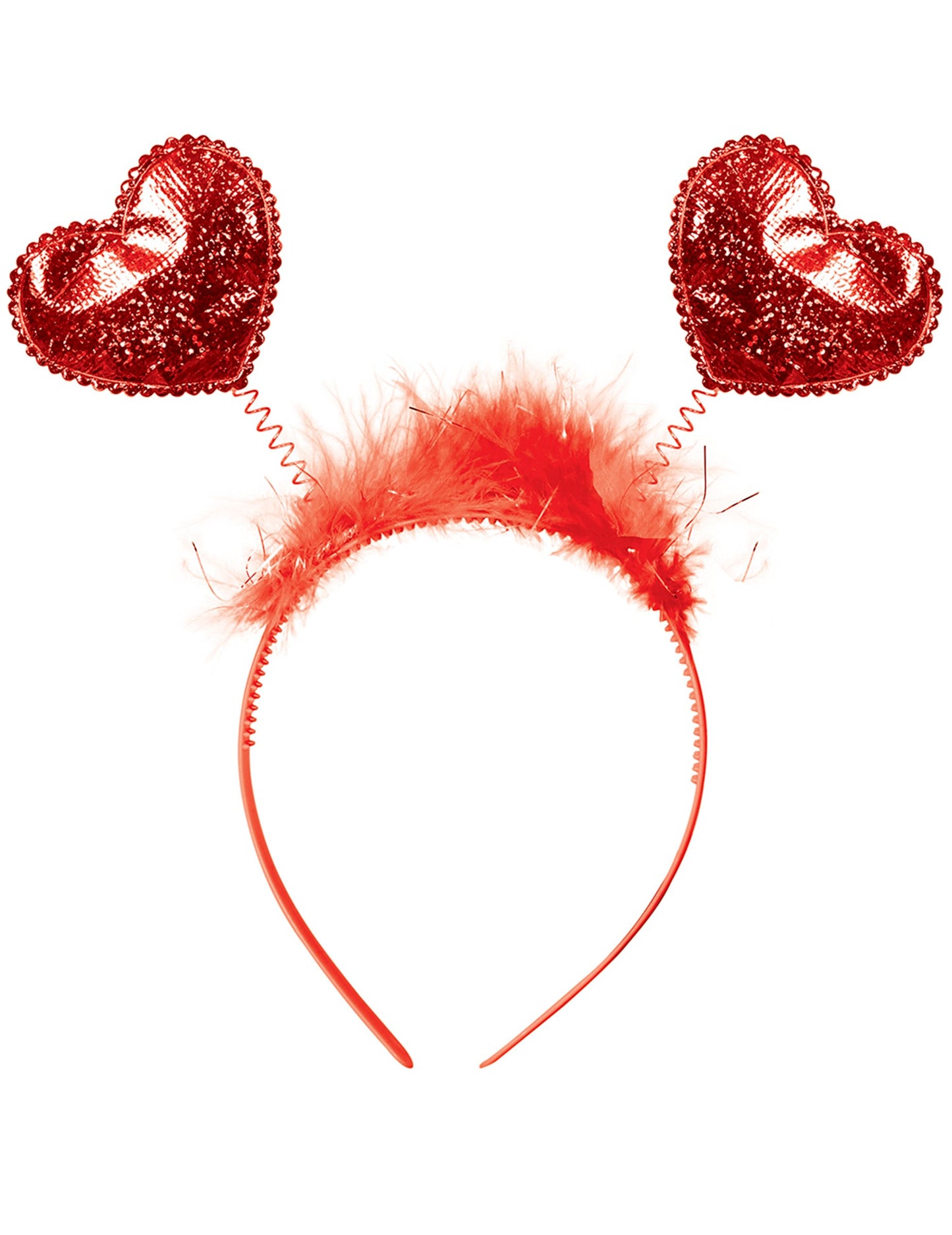 Vue d'ensemble du serre-tête à cœurs rouges