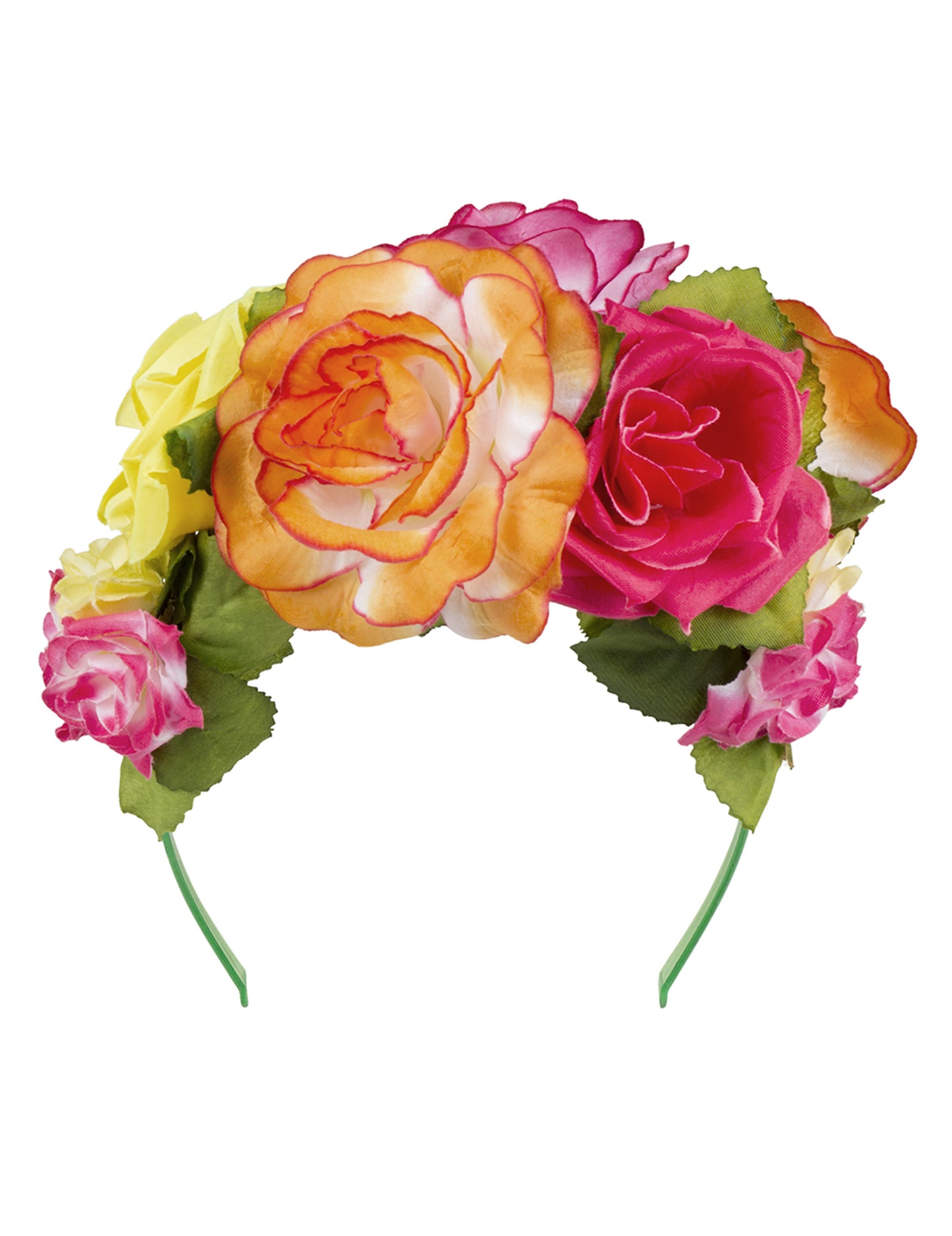 Farebné kvetinové čelenky žena