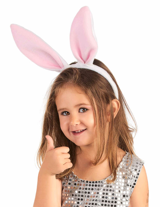 Vue de face du serre-tête oreilles de lapin