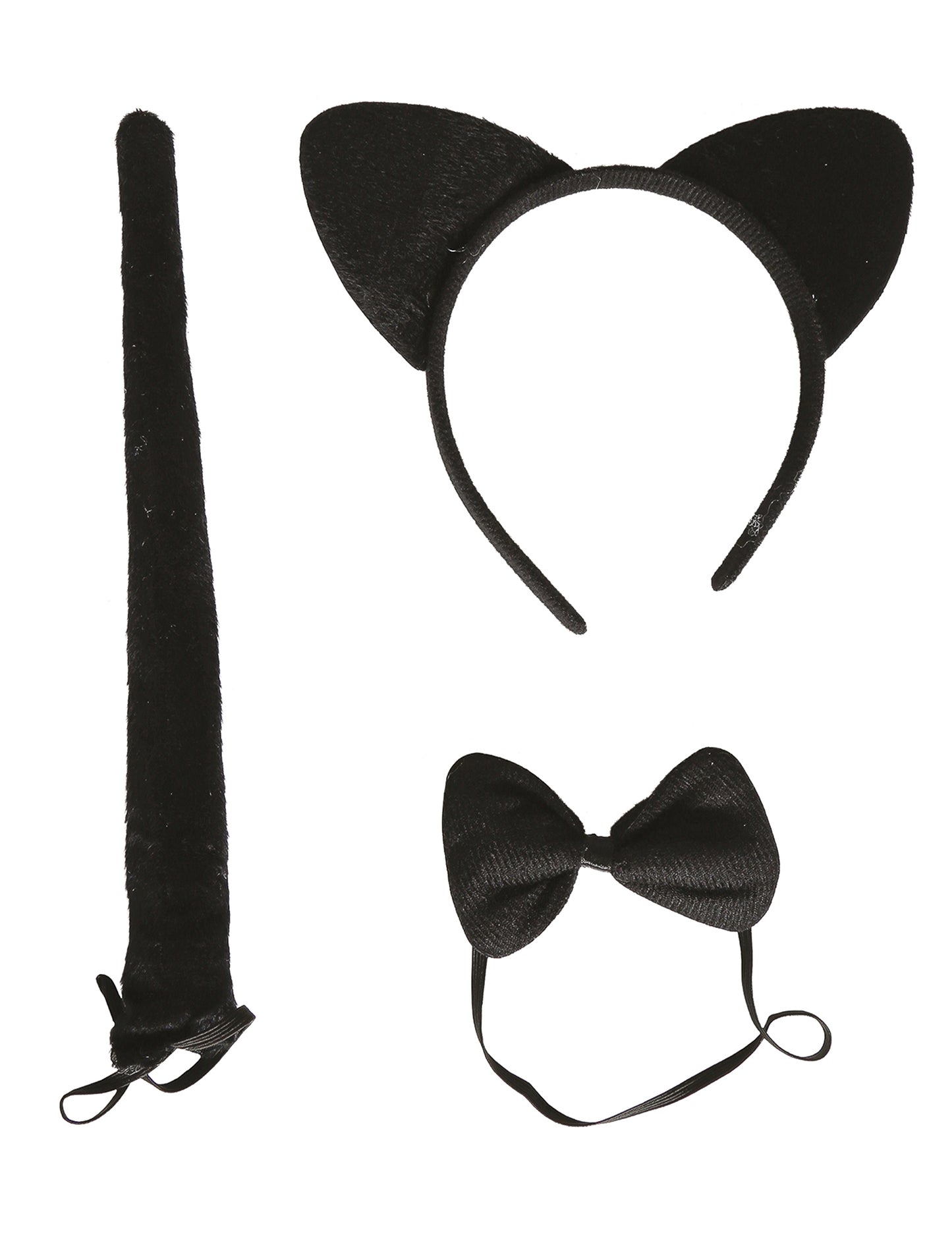 Détail des accessoires du set de chat noir