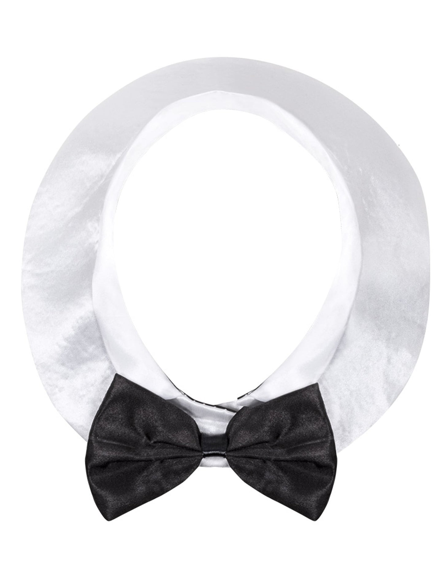 Col blanc avec nœud papillon noir du set lapin sexy pour adulte