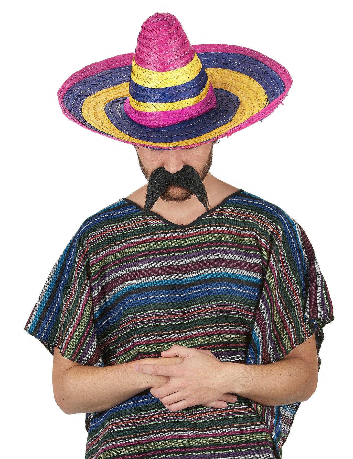 Viacfarebné slamené sombrero pre dospelých