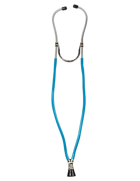Vue de face du stéthoscope bleu pour adulte