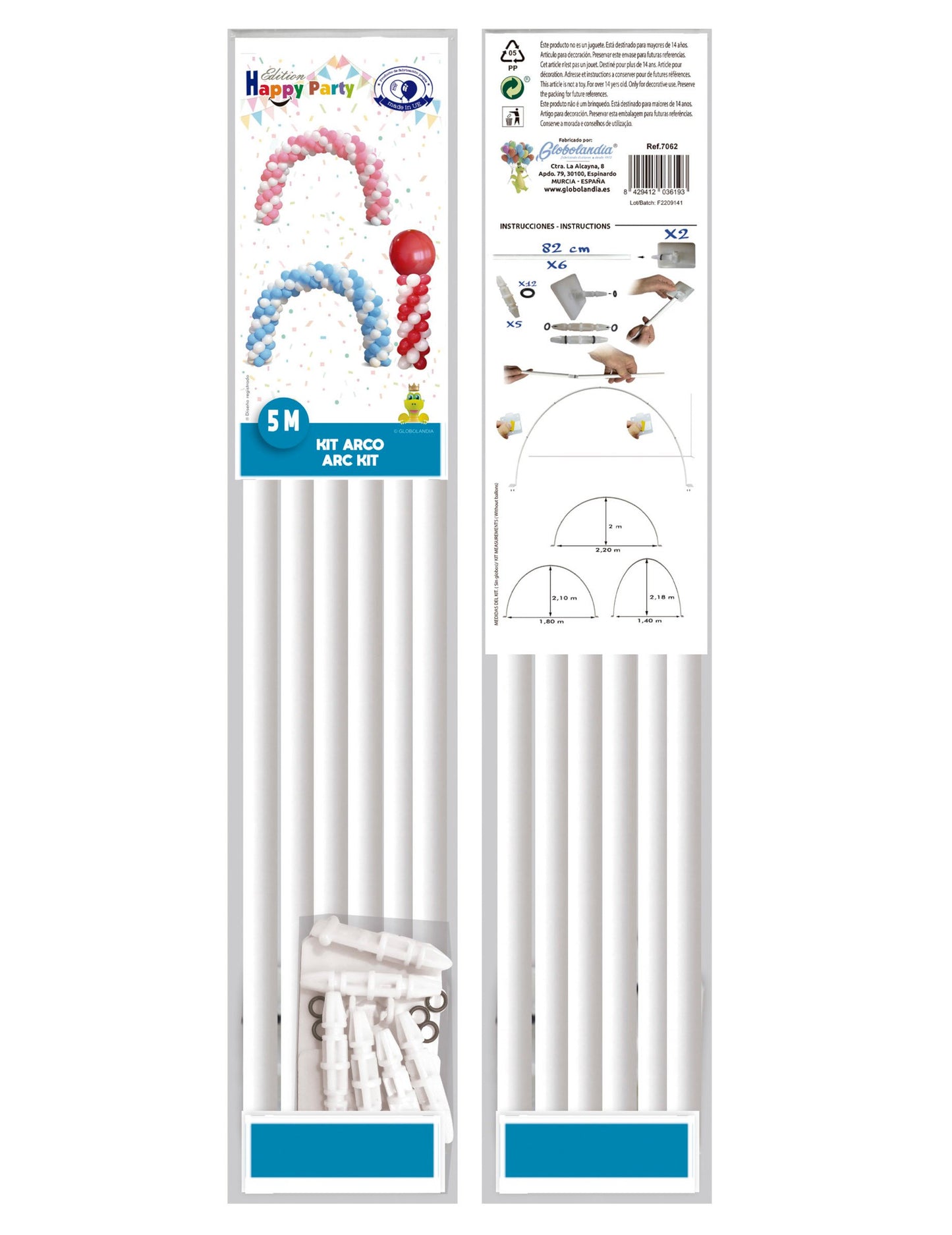 Zaokrúhlená konštrukcia balónov 5 m