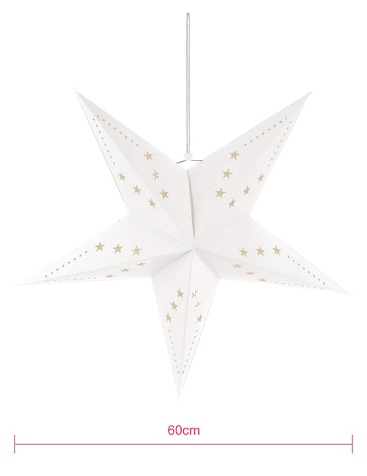 Vue de face de la suspension étoile pour décoration de fête