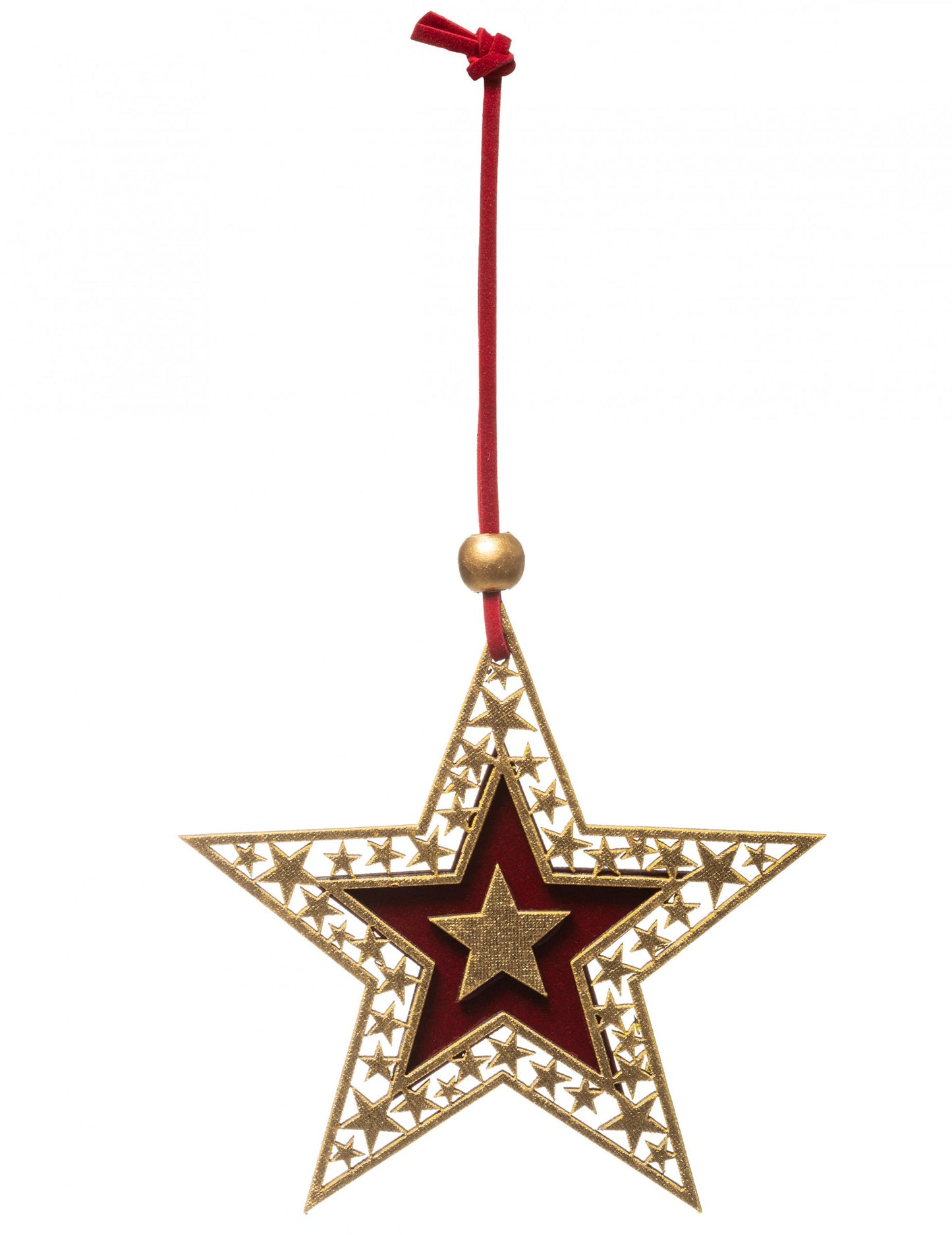 Vianočná ozdoba na stromček so zlatou hviezdou 10 cm