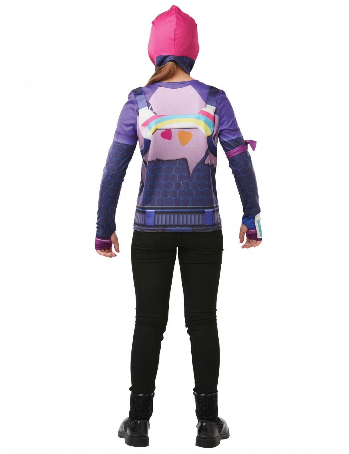 Zadný pohľad na tričko a kuklu Brite Bomber Fortnite