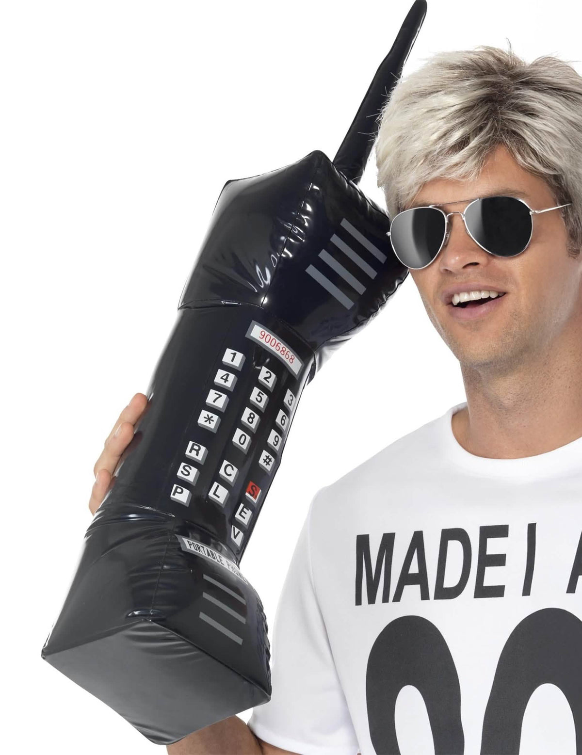 Nafukovací mobilný telefón pre dospelého čierna