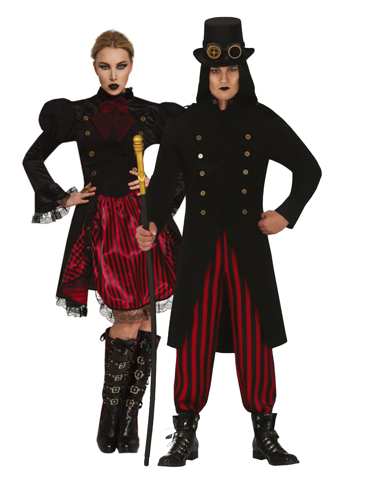 Párový steampunkový kostým pre dospelých