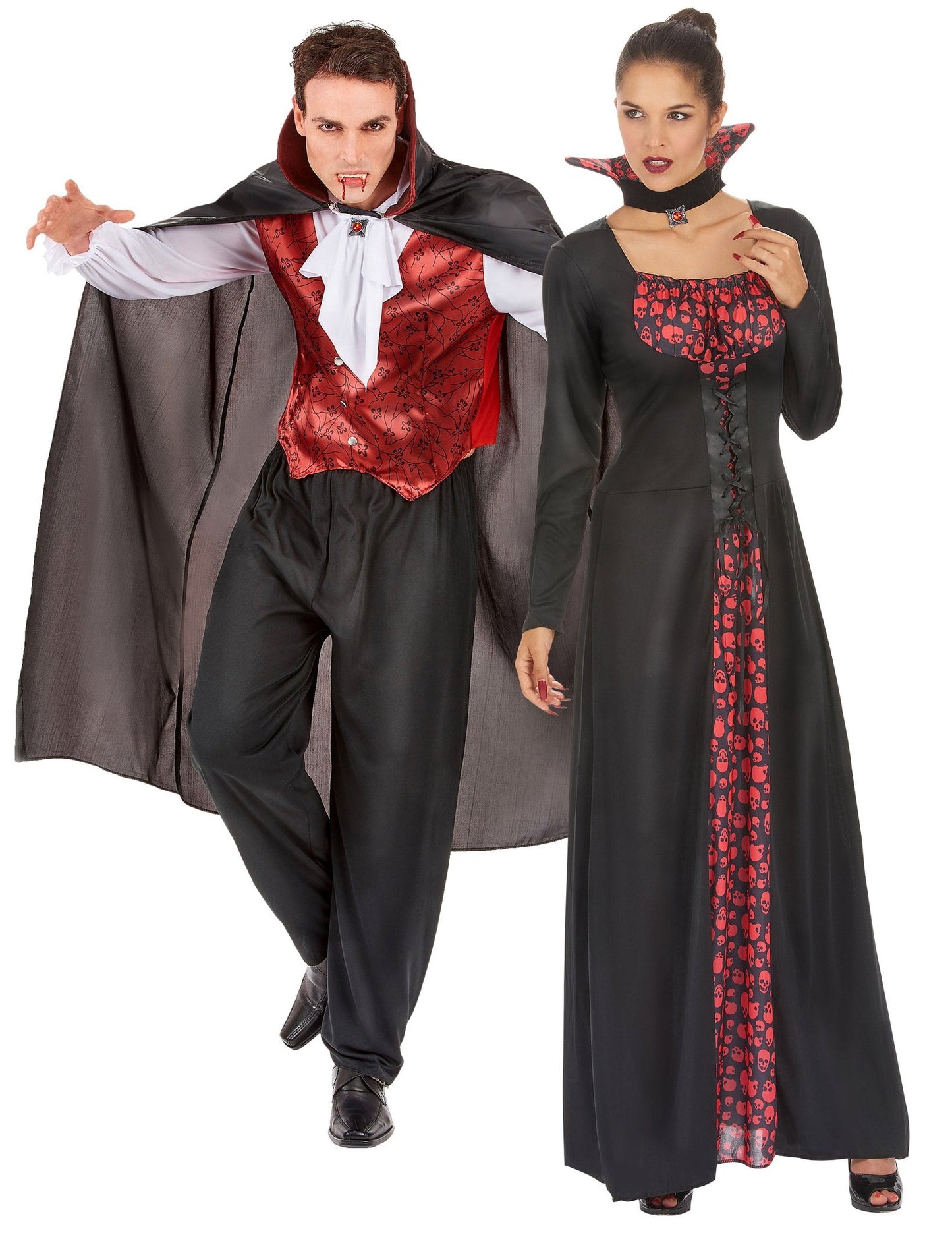 Desivý červený halloweensky párty kostým upíra pre dospelých