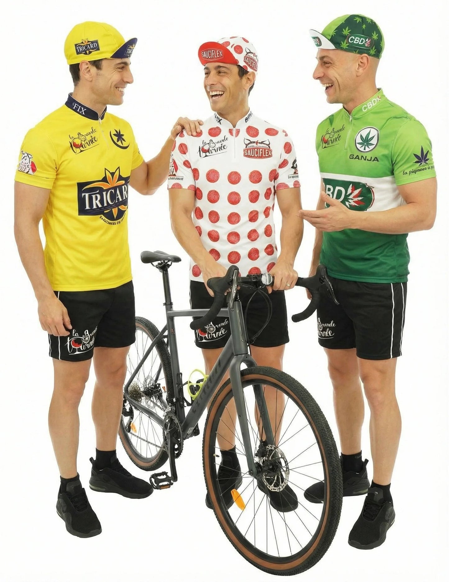 Humorný skupinový kostým dospelého cyklistu