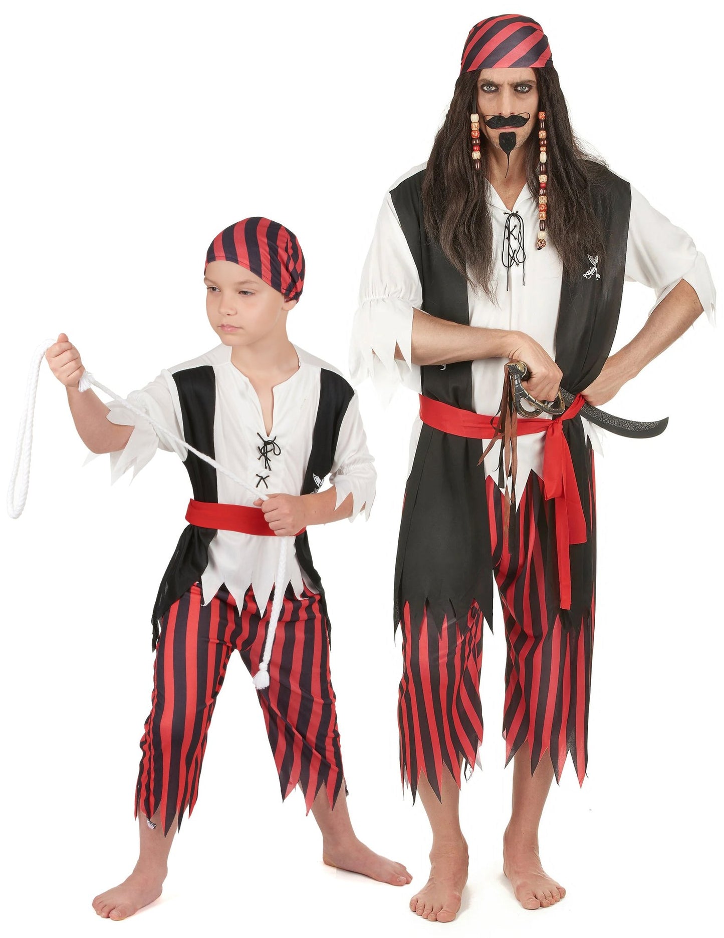 Pirátske kostýmy pre otca a syna