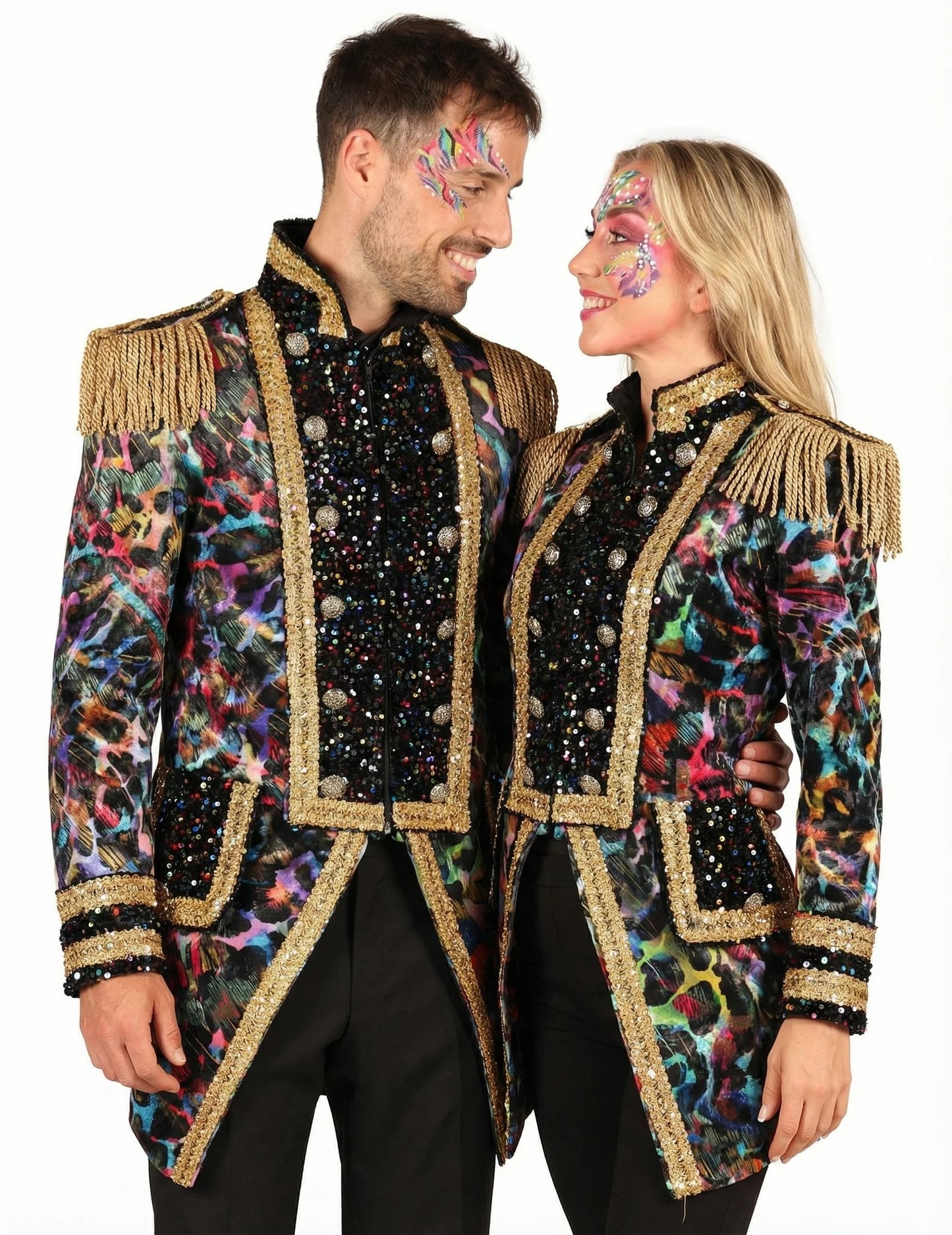 Déguisement couple veste fluo haut de gamme adulte
